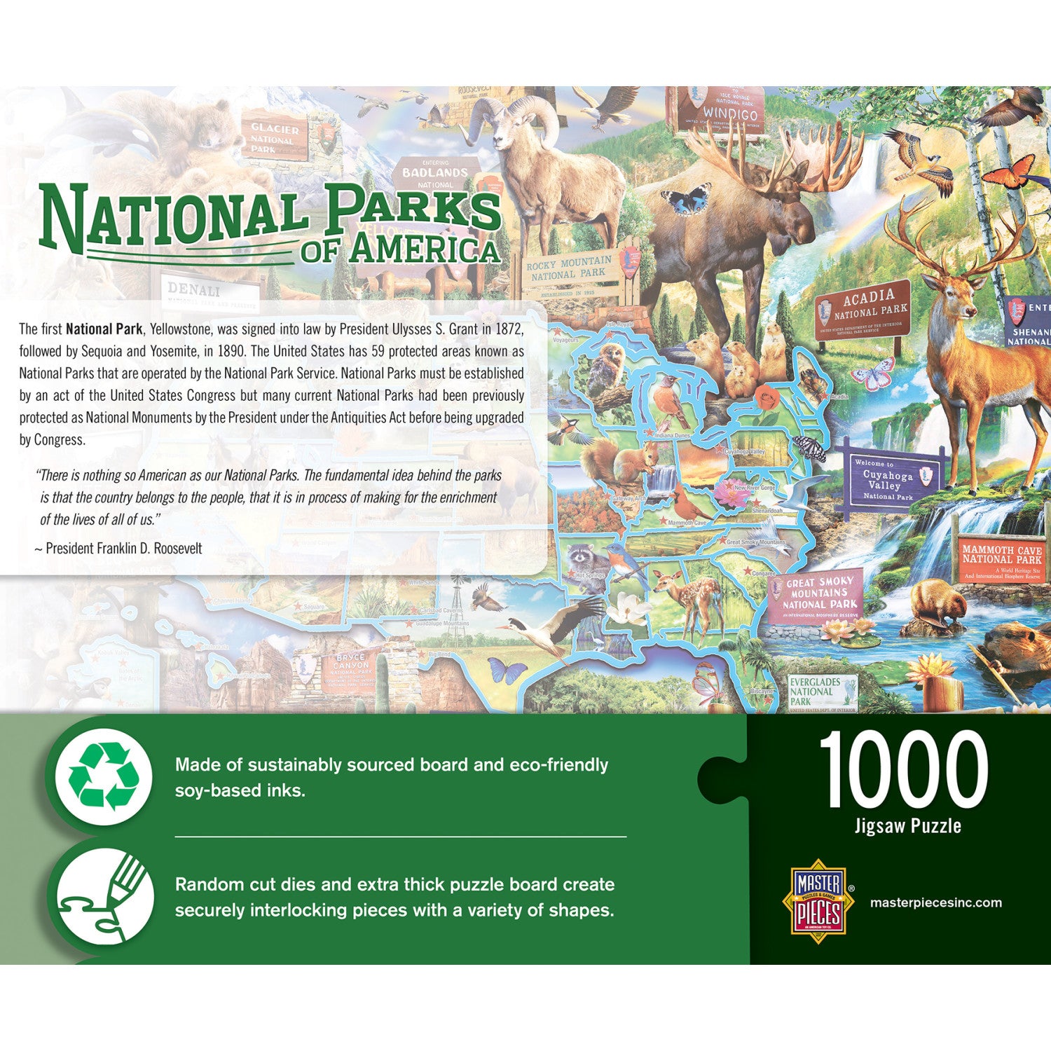 National Parks of America 1000 Piece Jigsaw Puzzle