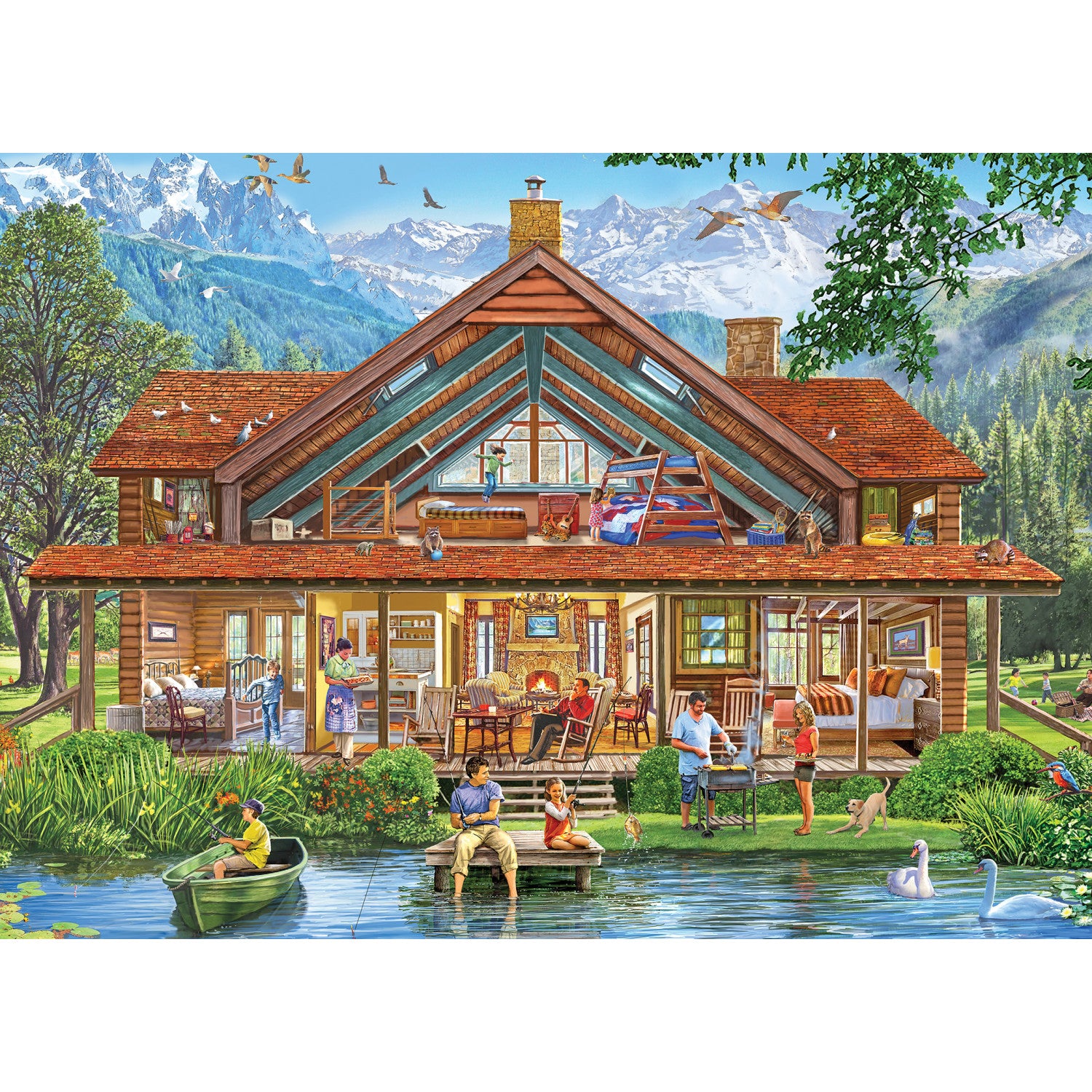 Inside Out - Camping Lodge 1000 Piece Puzzle