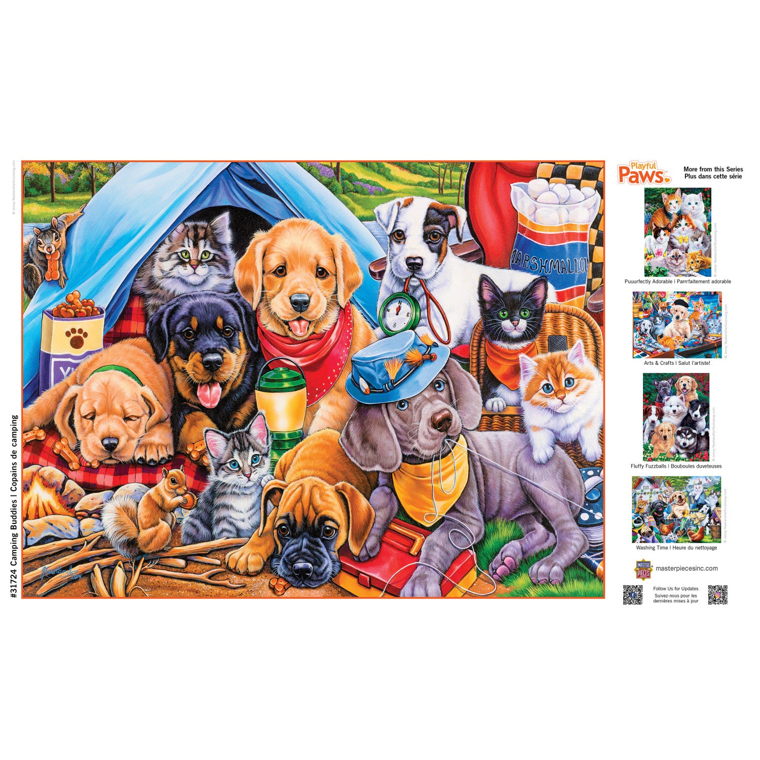 Playful Paws - Camping Buddies 300 Piece Puzzle