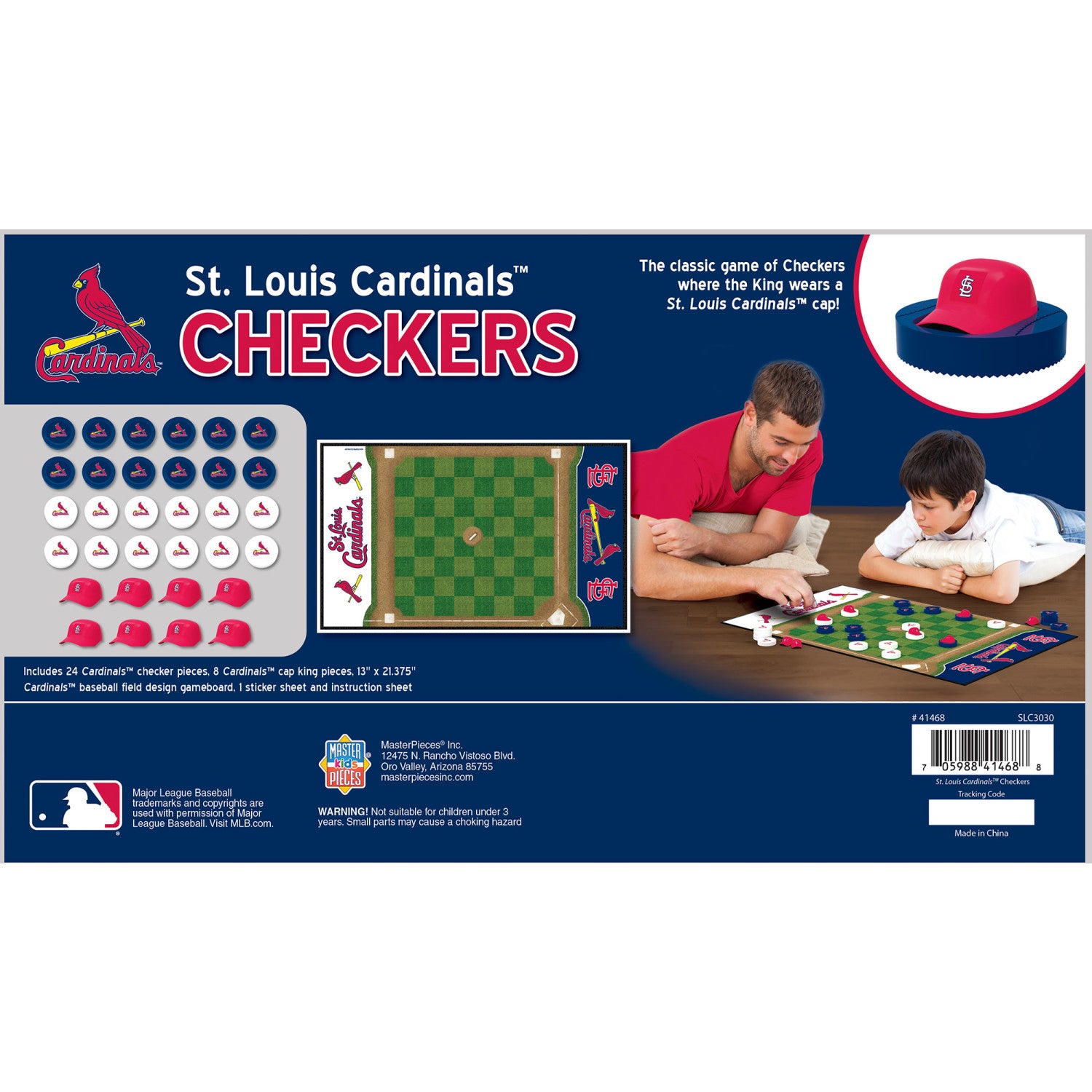 St. Louis Cardinals Checkers Board Game