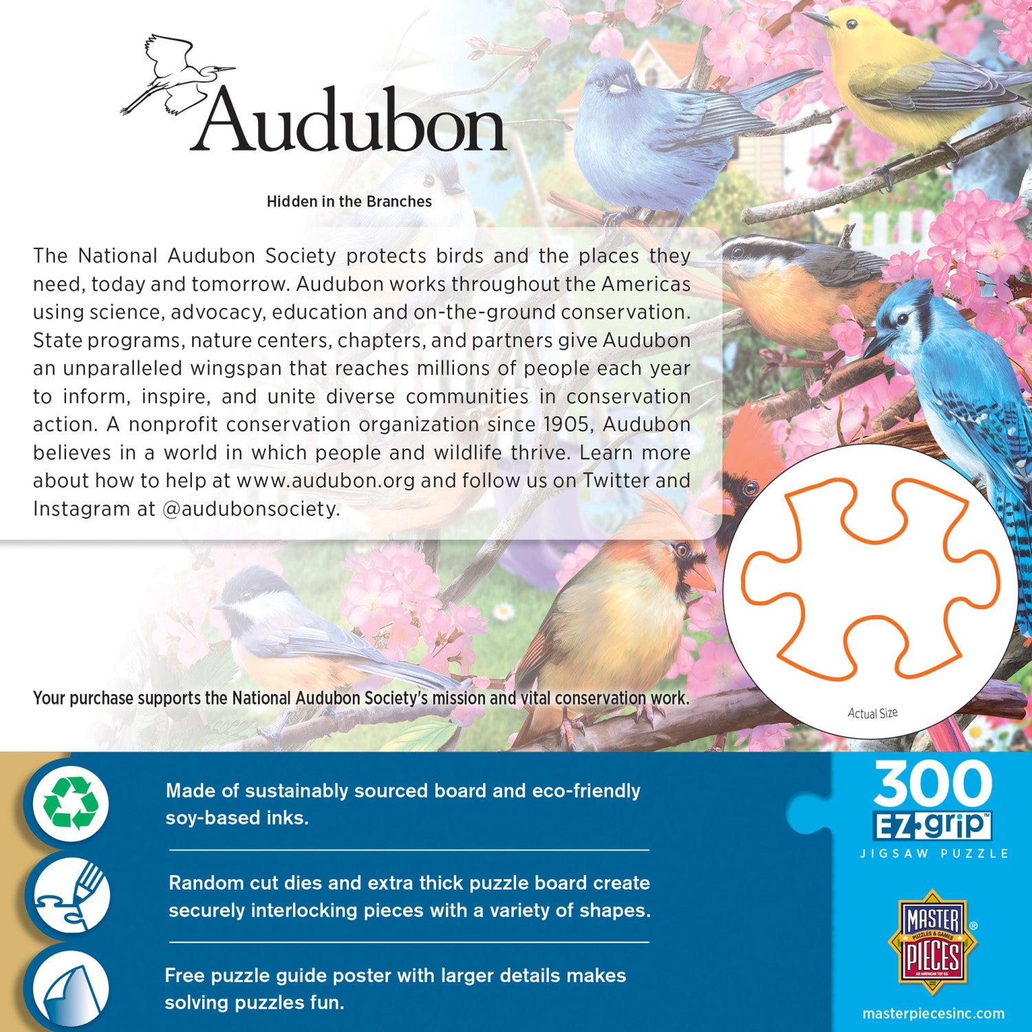 Audubon - Hidden in the Branches 300 Piece Puzzle