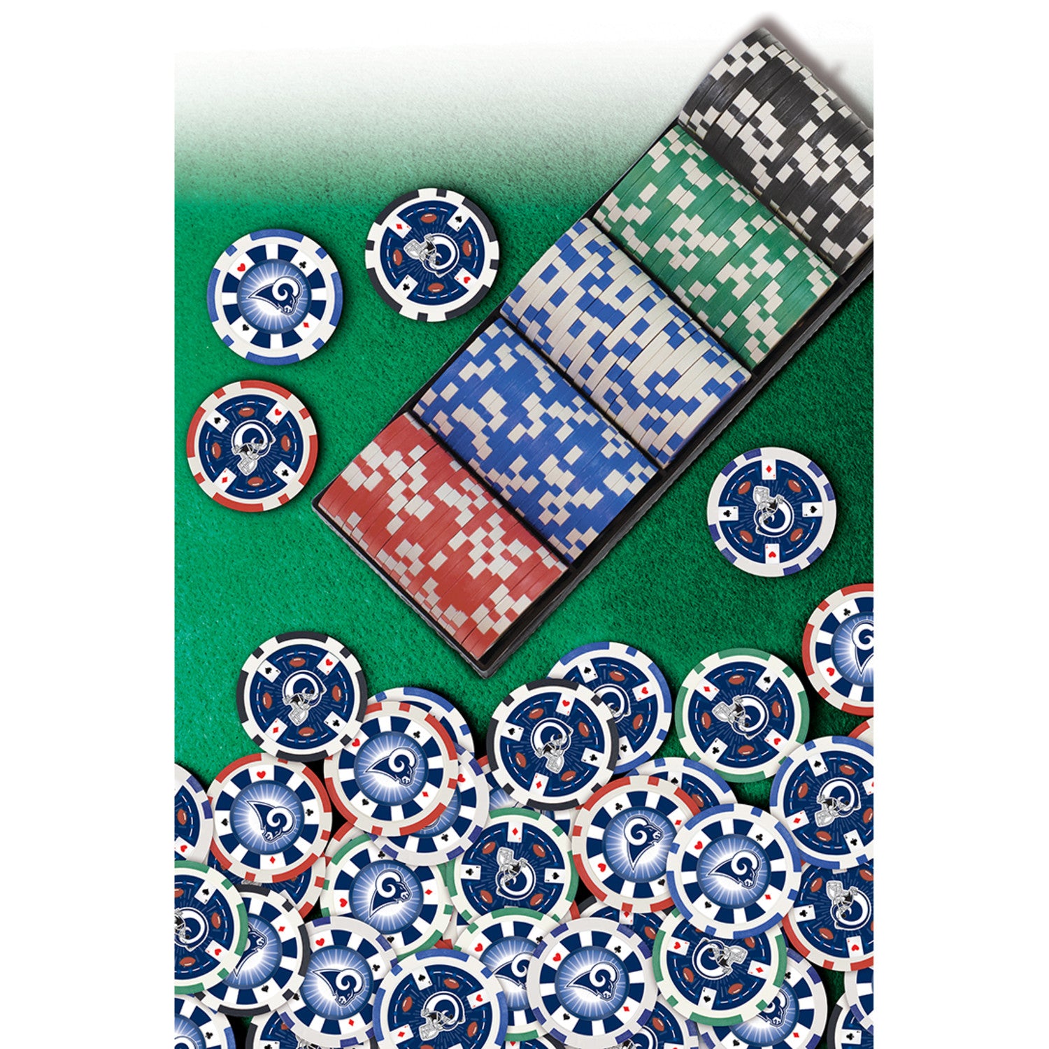Los Angeles Rams 100 Piece Poker Chips