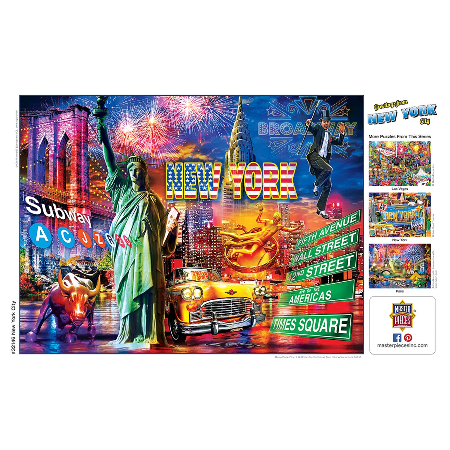 Greetings From - New York City 550 Piece Puzzle
