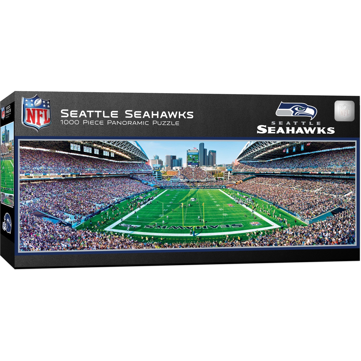 Seattle Seahawks - 1000 Piece Panoramic Puzzle - End View