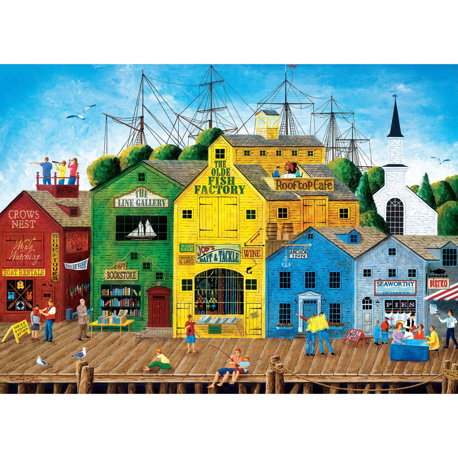 Masterpieces Hometown Gallery Crows Nest Harbor - 1000 Piece Jigsaw Puzzle