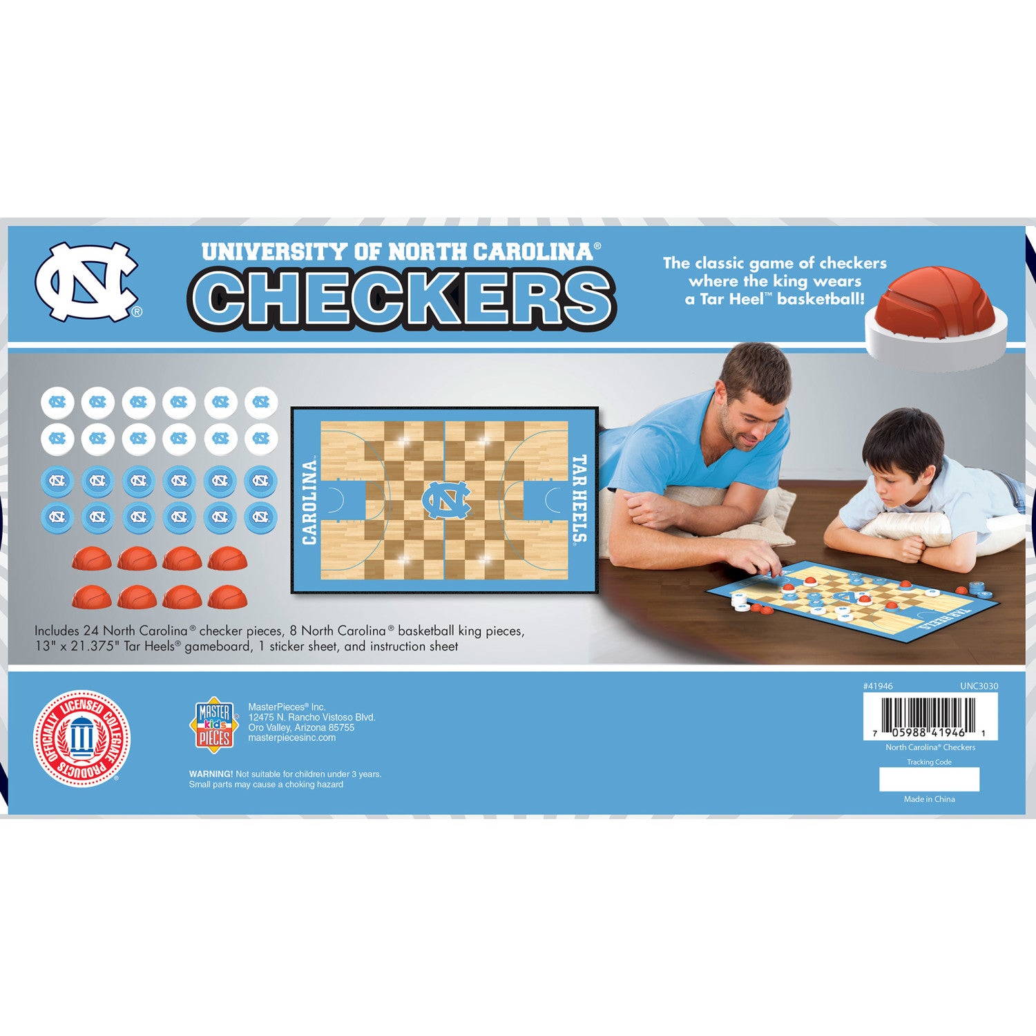 UNC Tar Heels Checkers