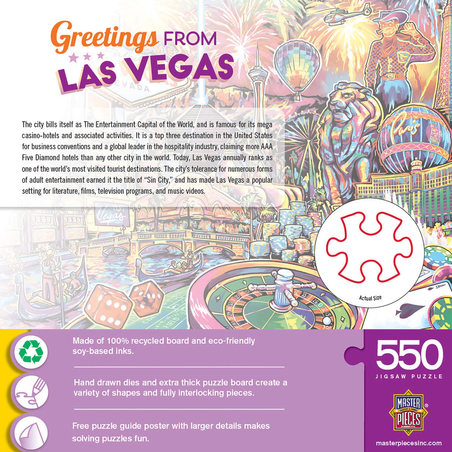 Greetings From - Las Vegas 550 Piece Puzzle