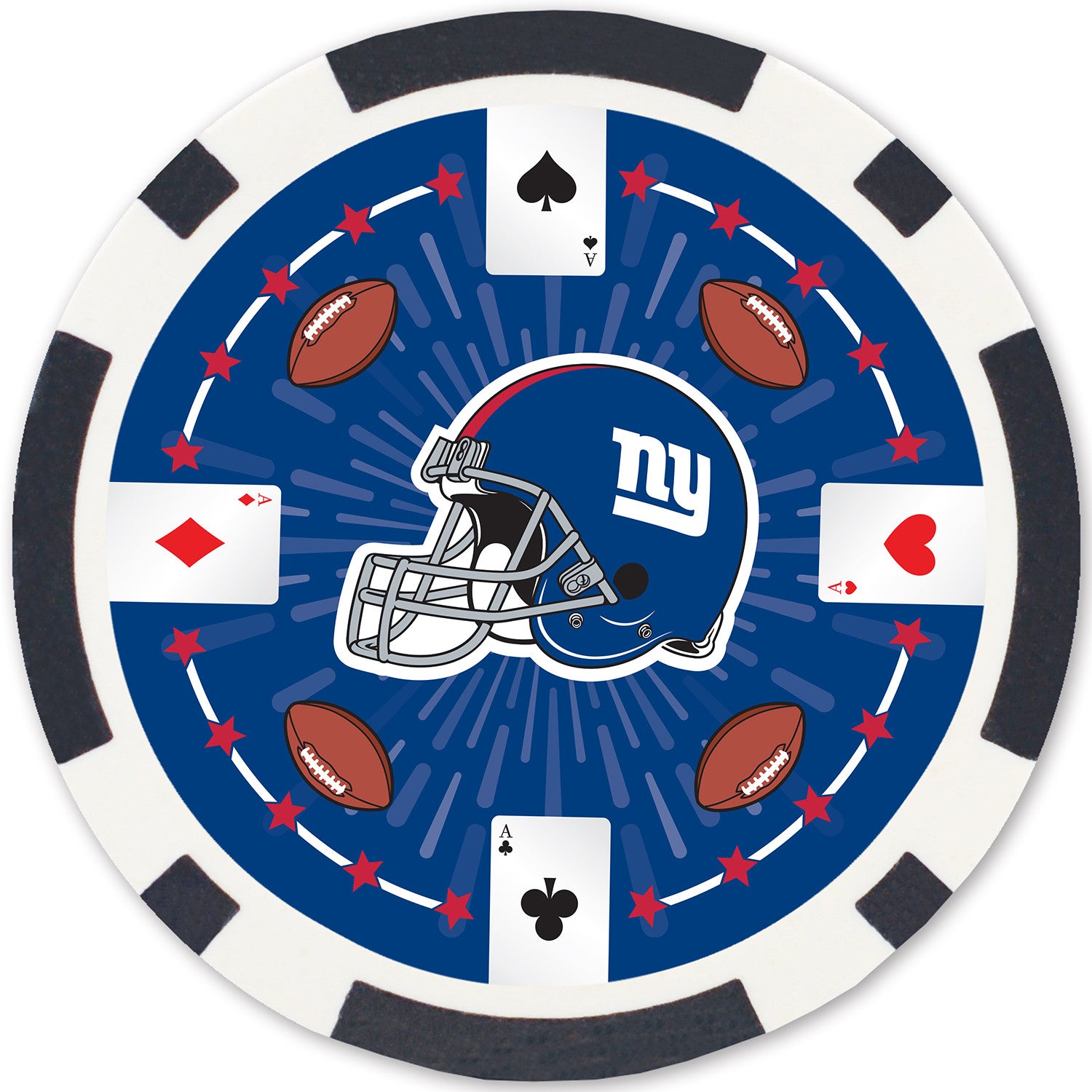 New York Giants Casino Style 100 Piece Poker Set