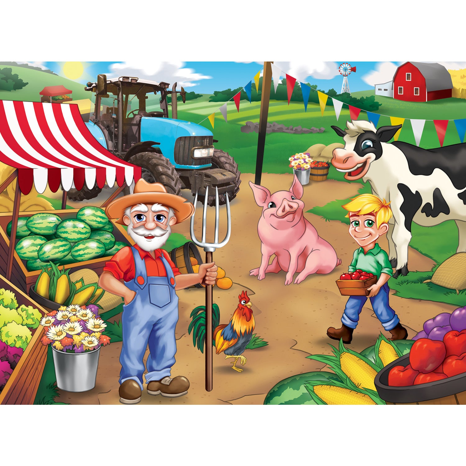 Old MacDonald's Farm - Market Day 60 Piece Puzzle