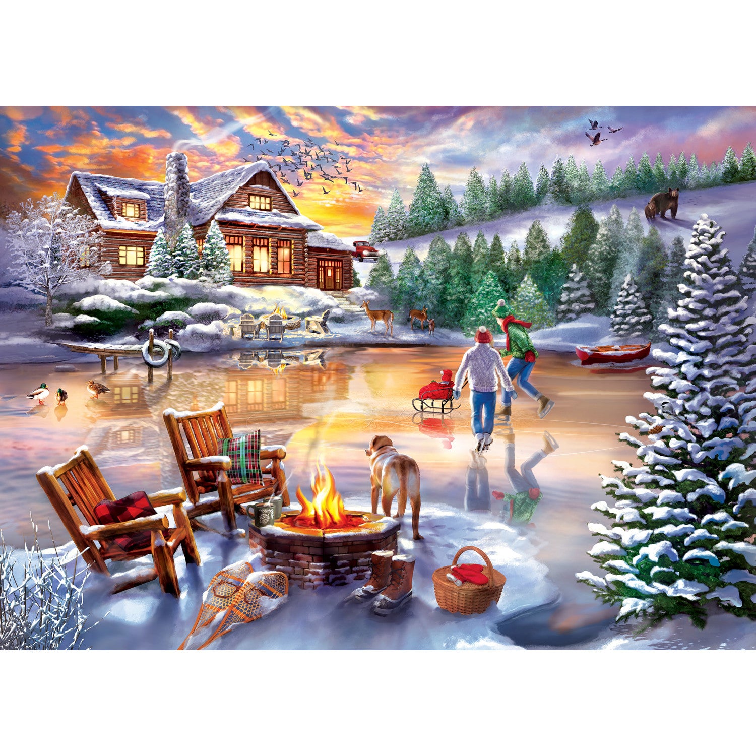 Time Away - An Evening Skate 1000 Piece Puzzle