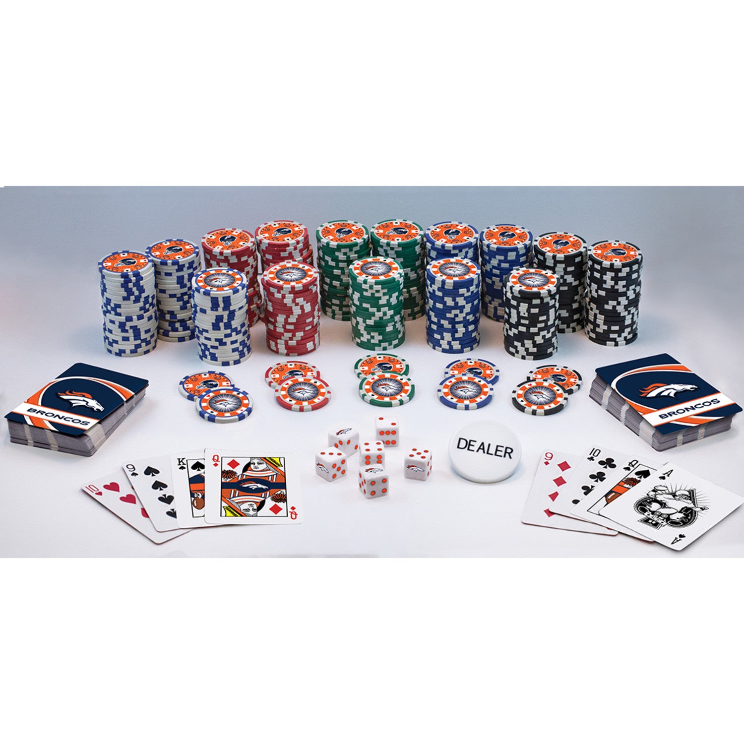 Denver Broncos NFL 300pc Poker Set