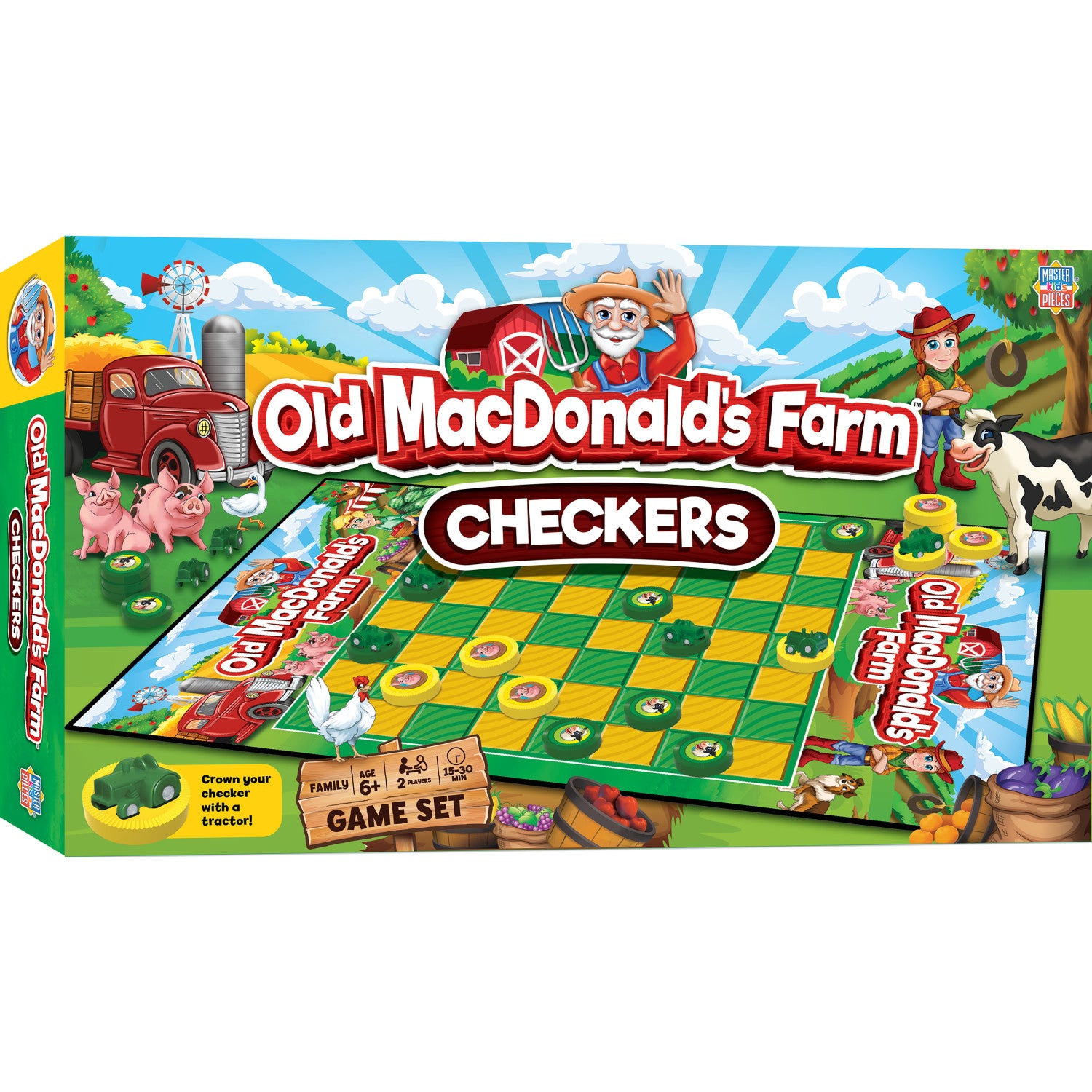 Old MacDonald's Farm Checkers Board Game