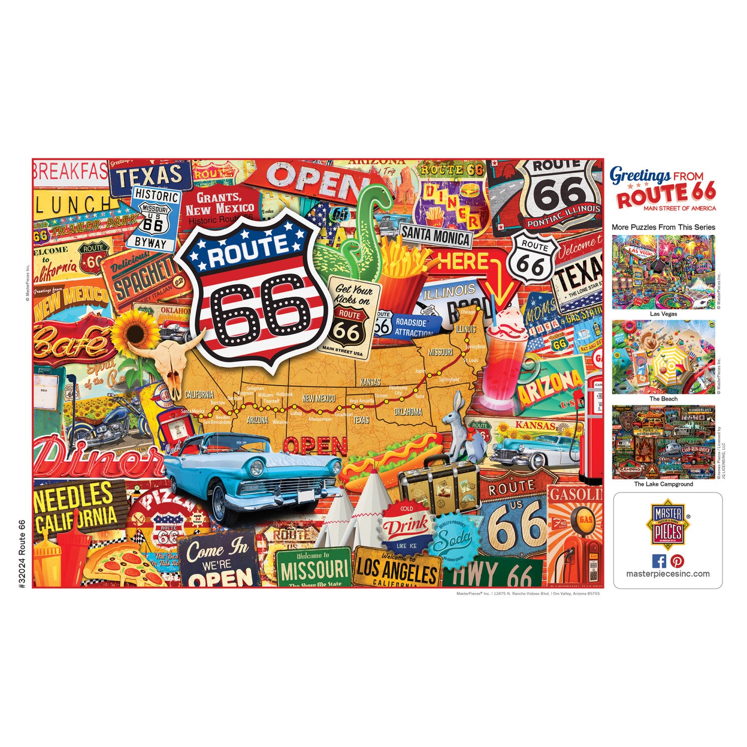 Greetings From Route 66 - 550 Piece Puzzle
