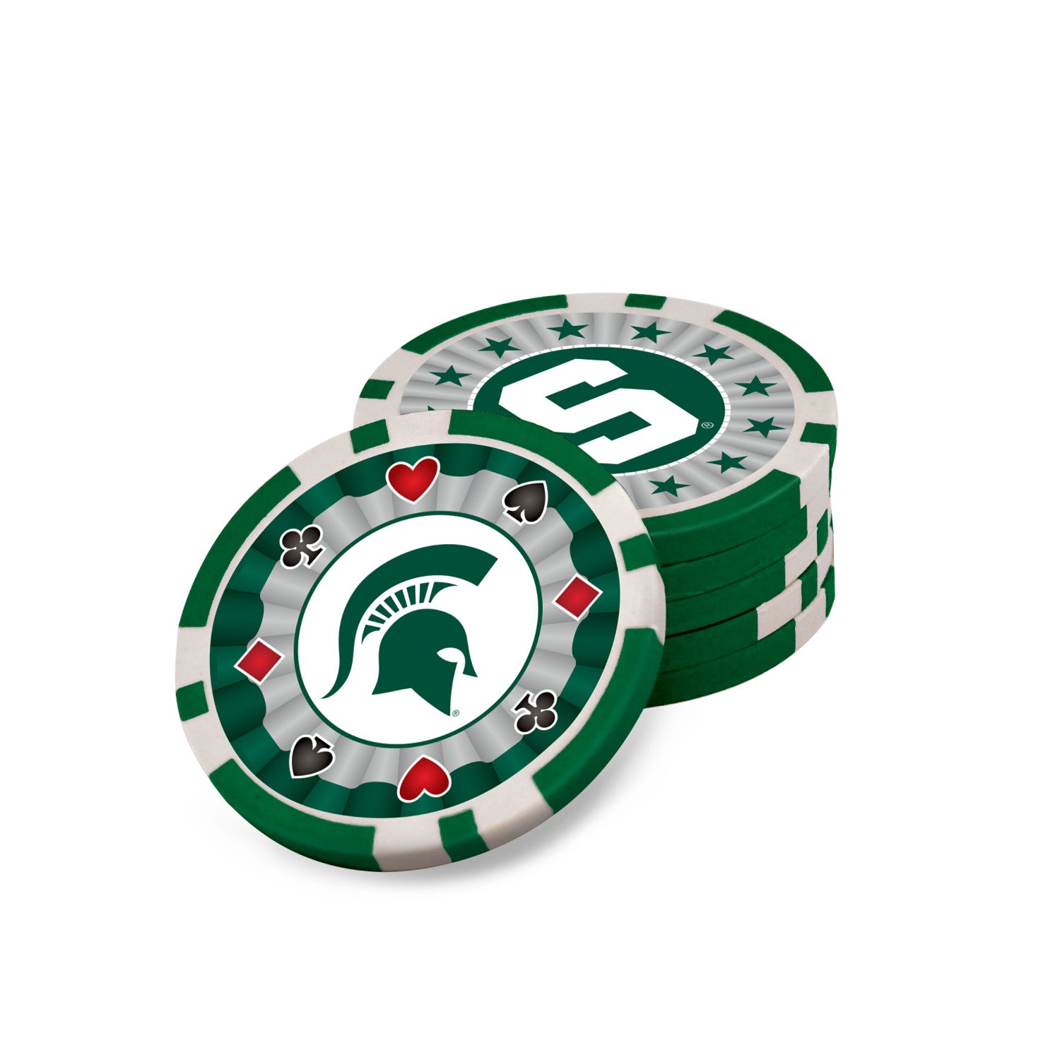 Michigan State Spartans Casino Style 300 Piece Poker Set