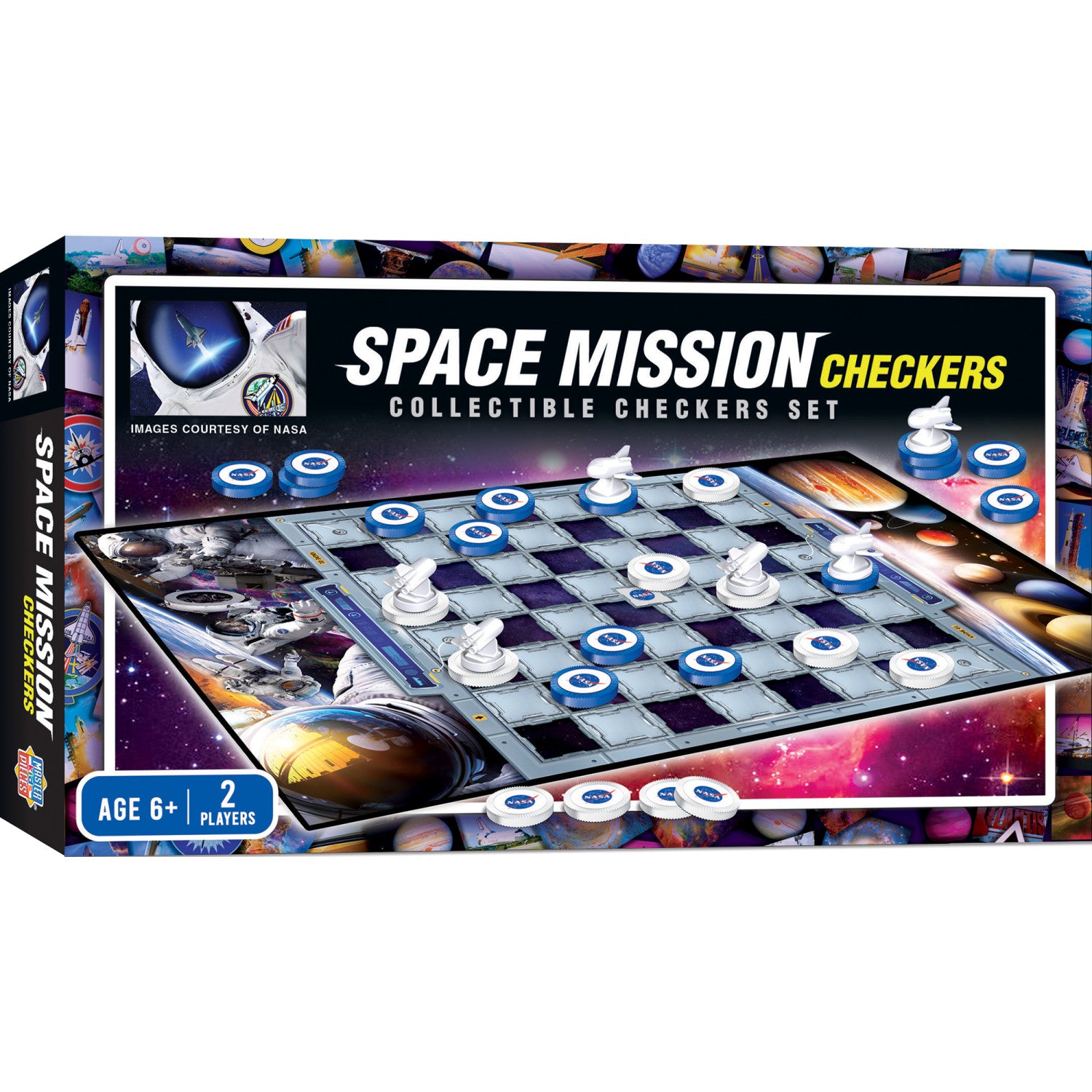 Space Mission Checkers Board Game