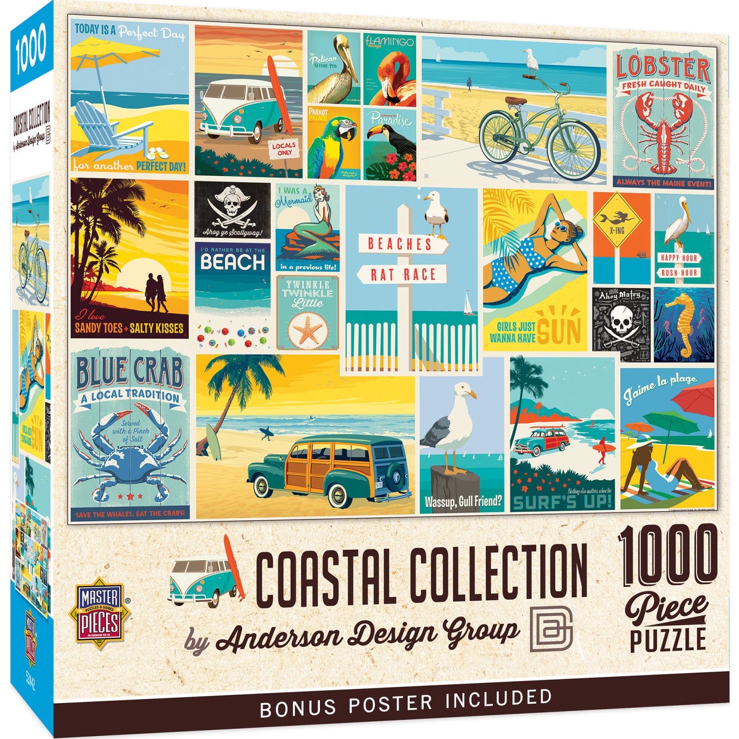 Anderson Design Group - Coastal Collection 1000 Piece Jigsaw Puzzle