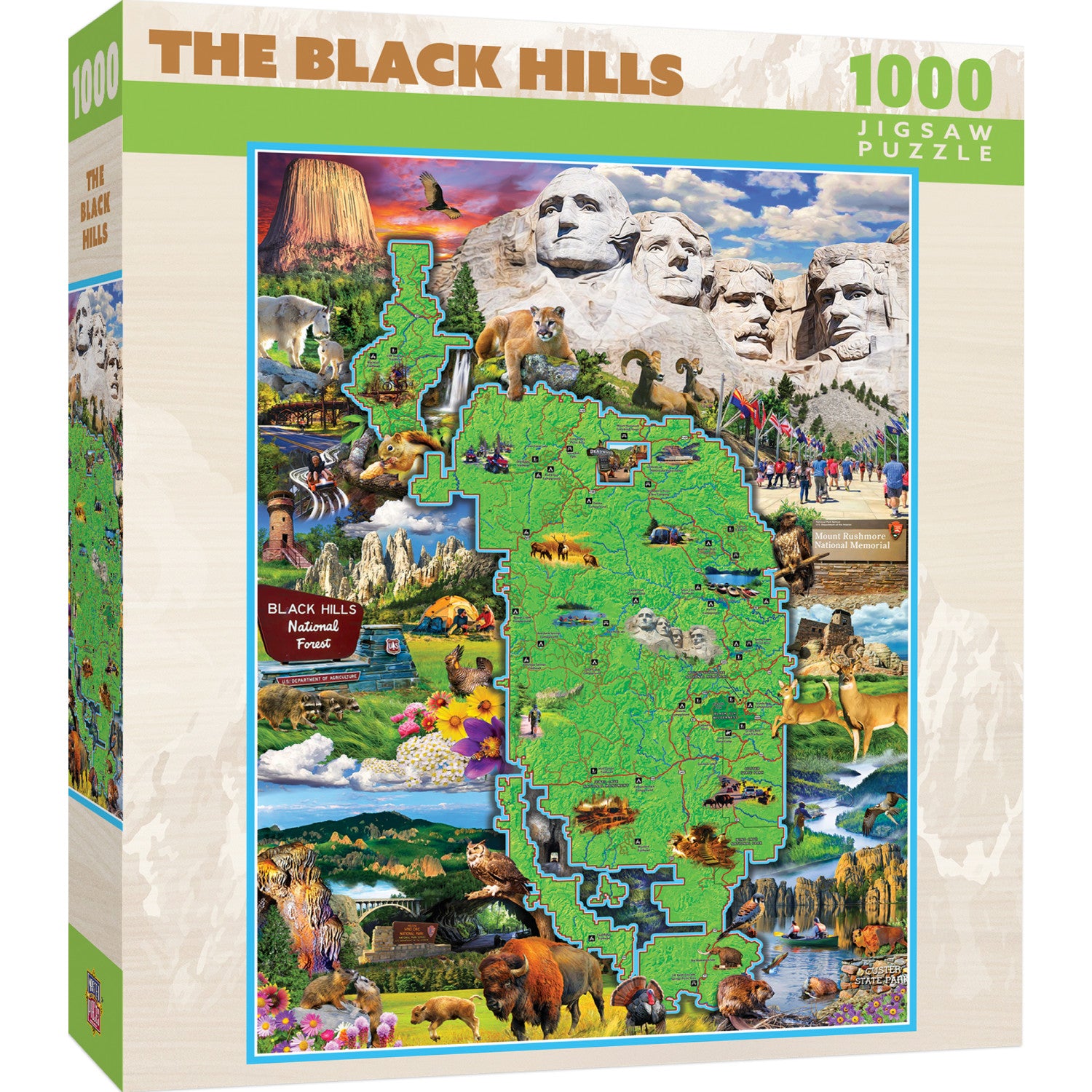 National Parks - Black Hills Map 1000 Piece Puzzle