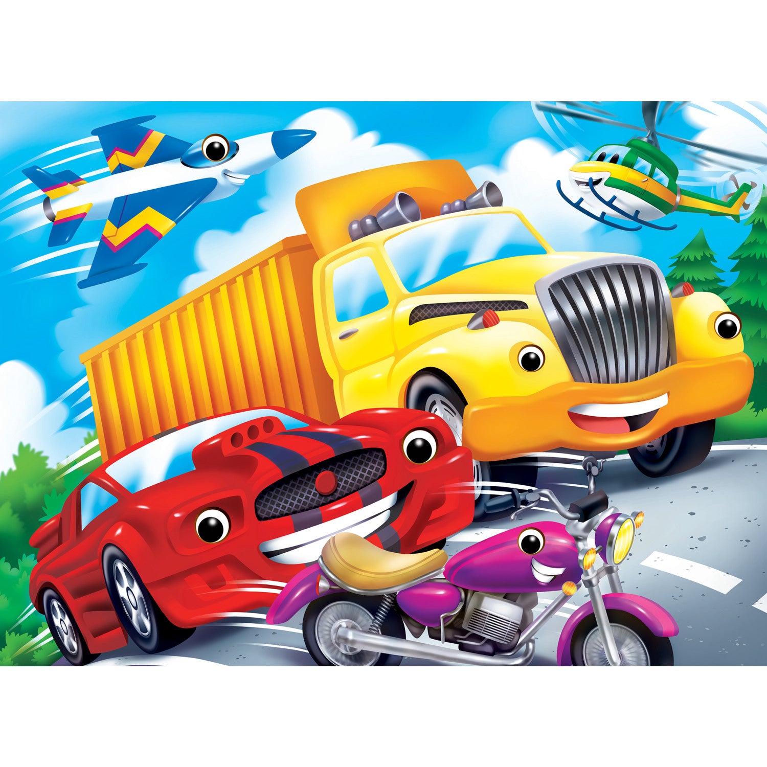 Googly Eyes - Vehicles 48 Piece Puzzle