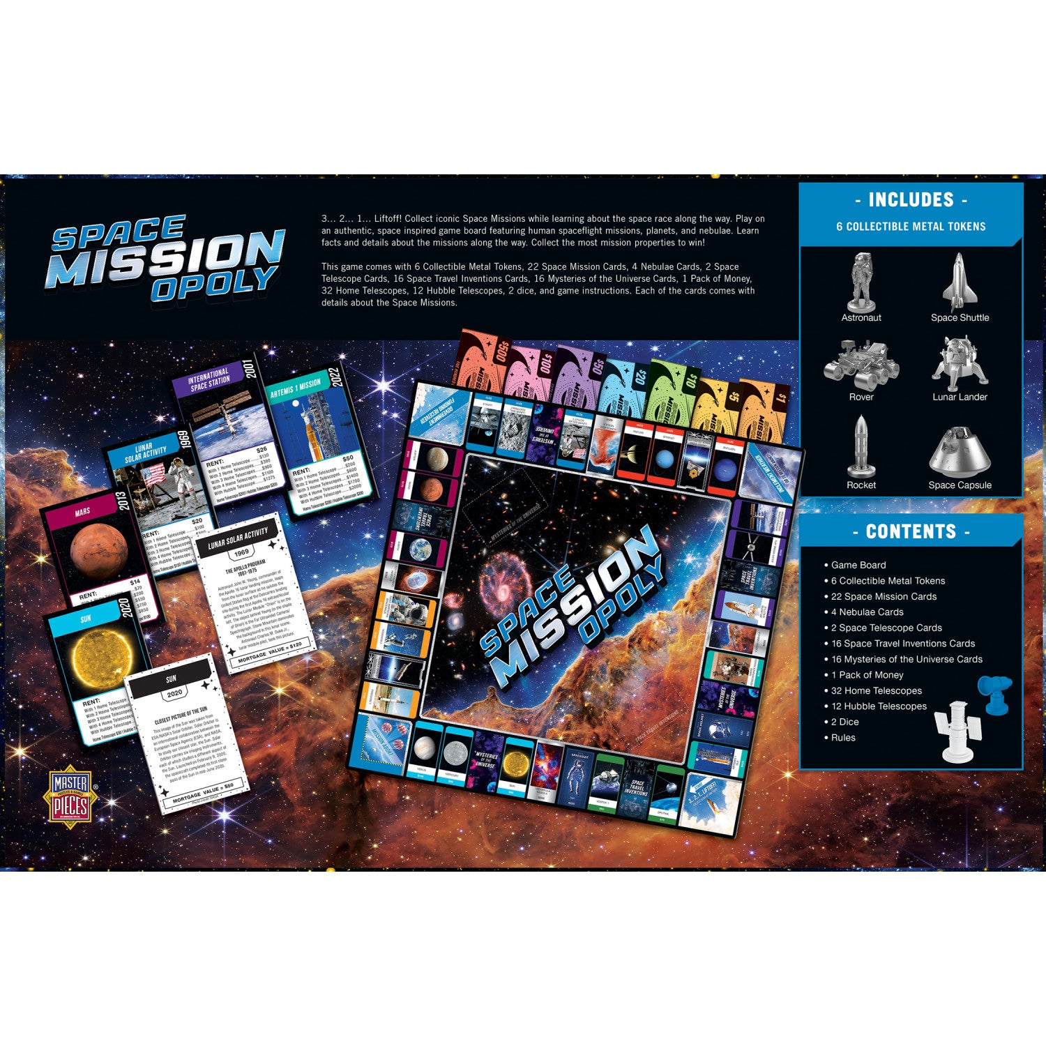 Space Mission Opoly Board Game