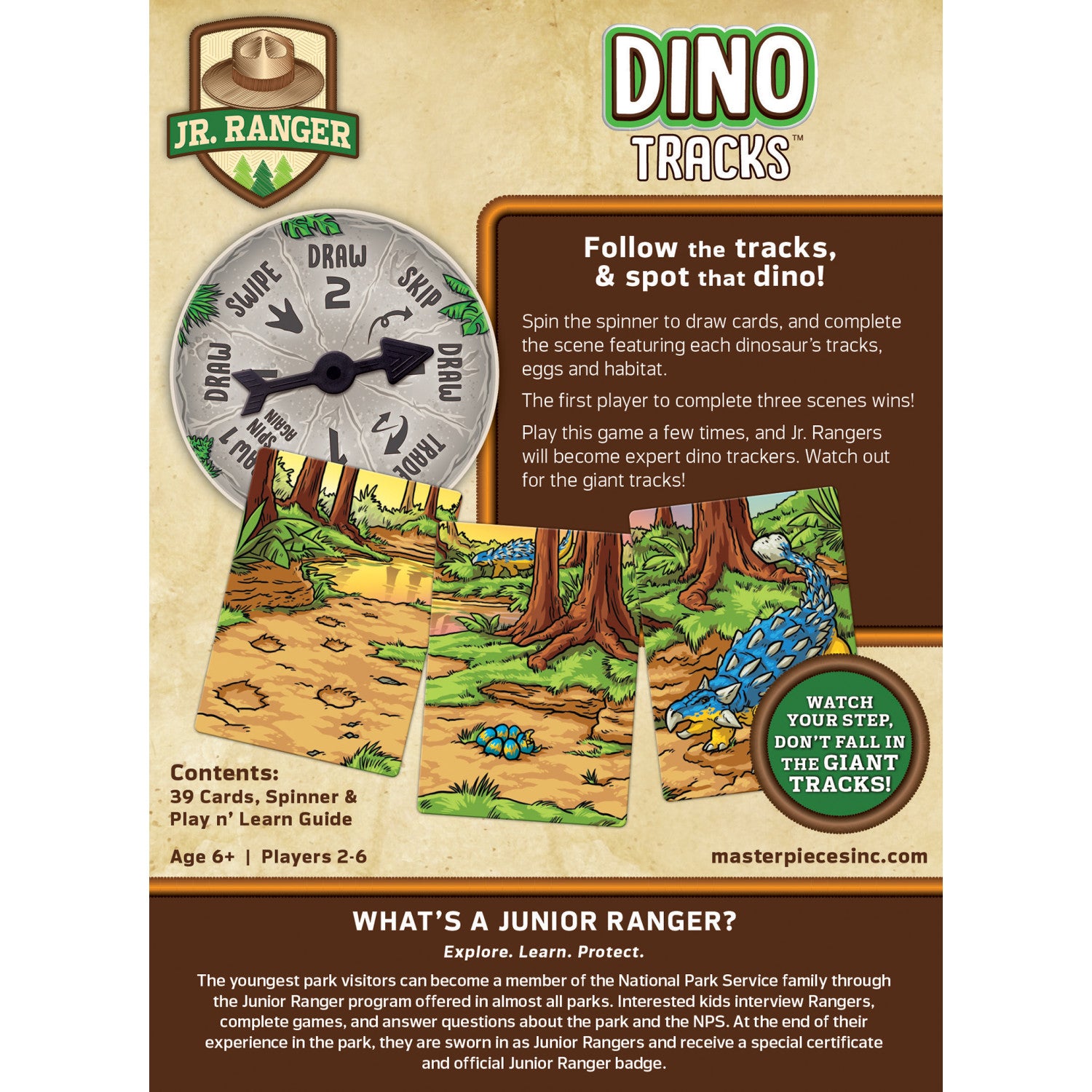 Jr. Ranger Dino Tracks Card Game