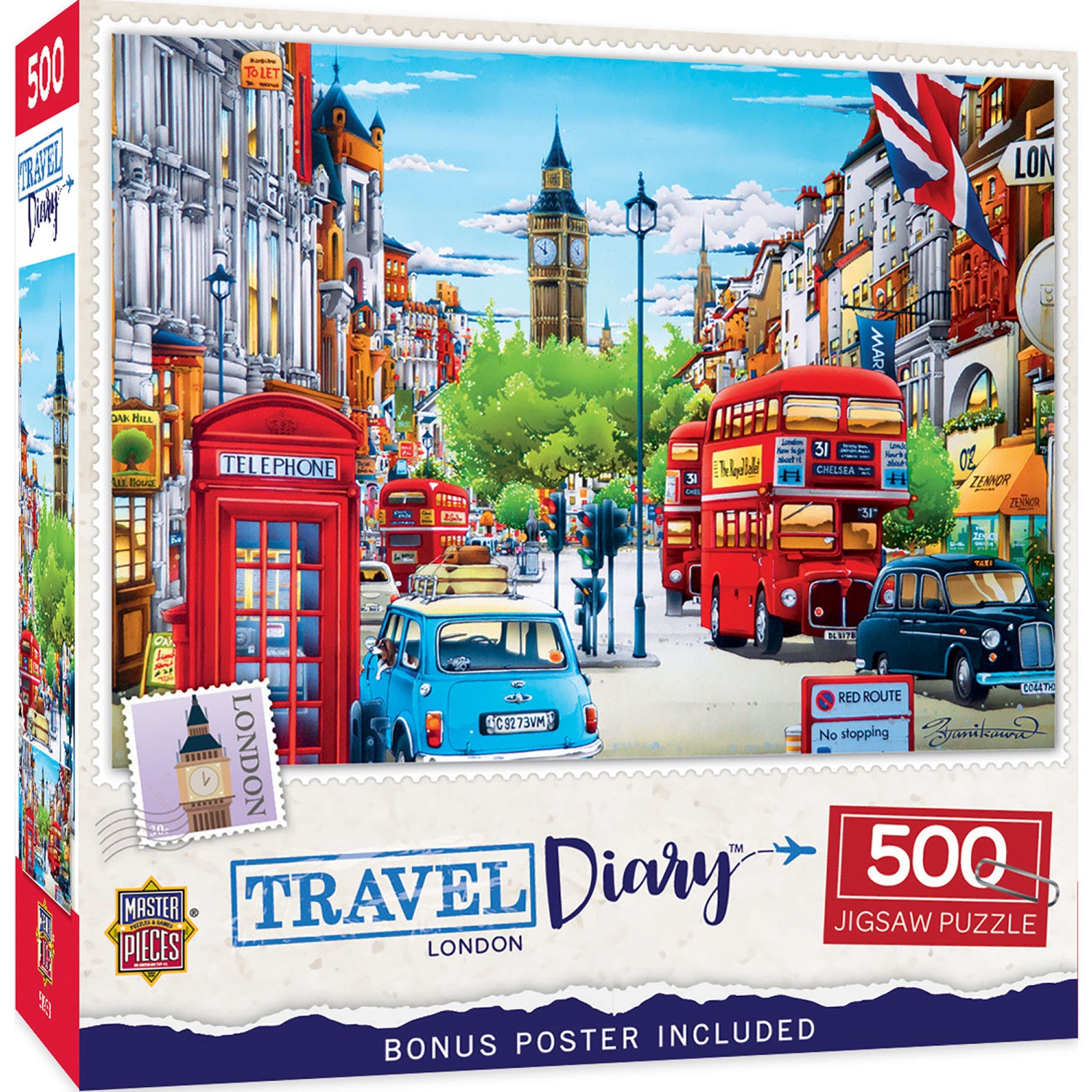 Travel Diary - London 500 Piece Jigsaw Puzzle
