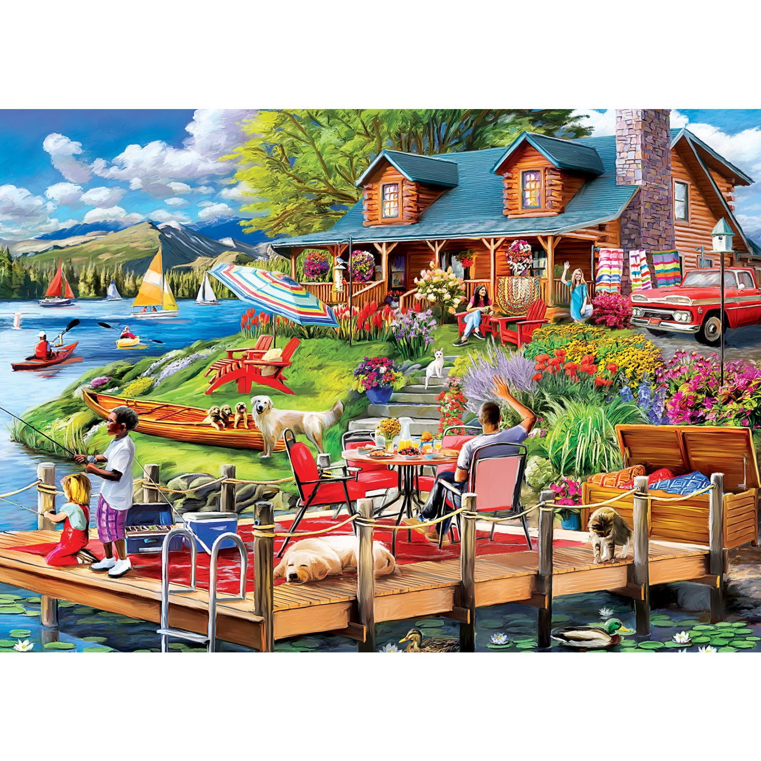 Country Escapes - The Secluded Cabin 500 Piece Puzzle