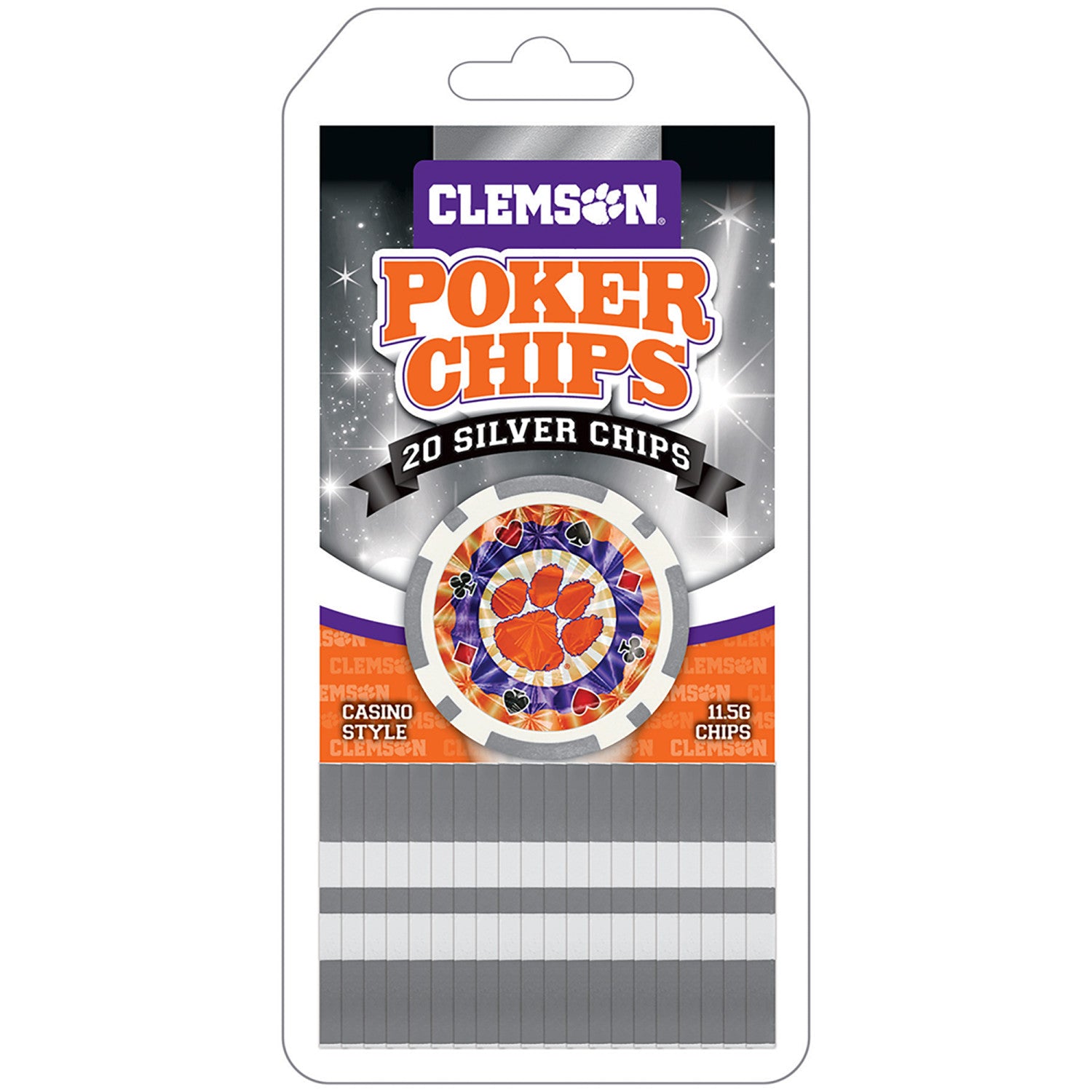 Clemson Tigers 20 Piece Poker Chips