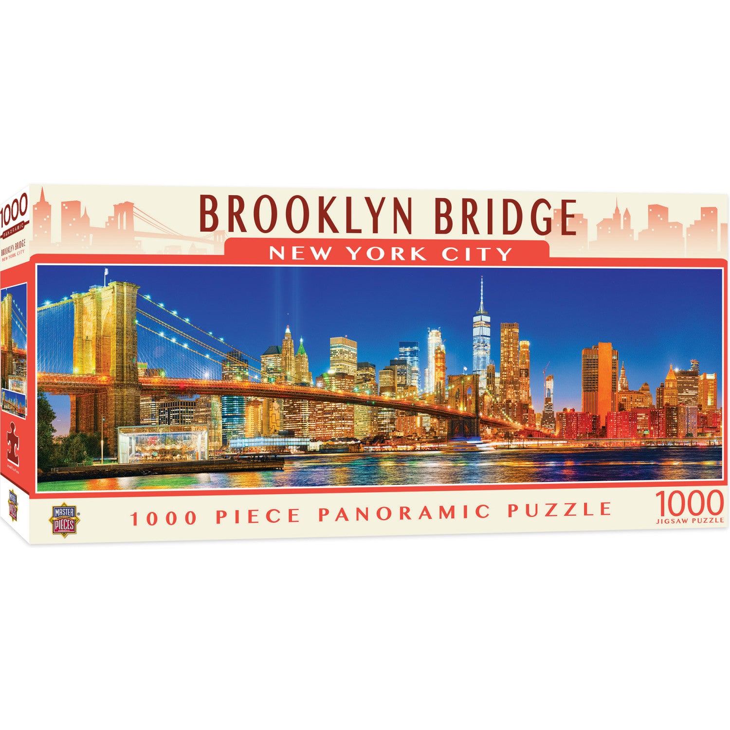 Brooklyn Bridge, New York City 1000 Piece Panoramic Jigsaw Puzzle