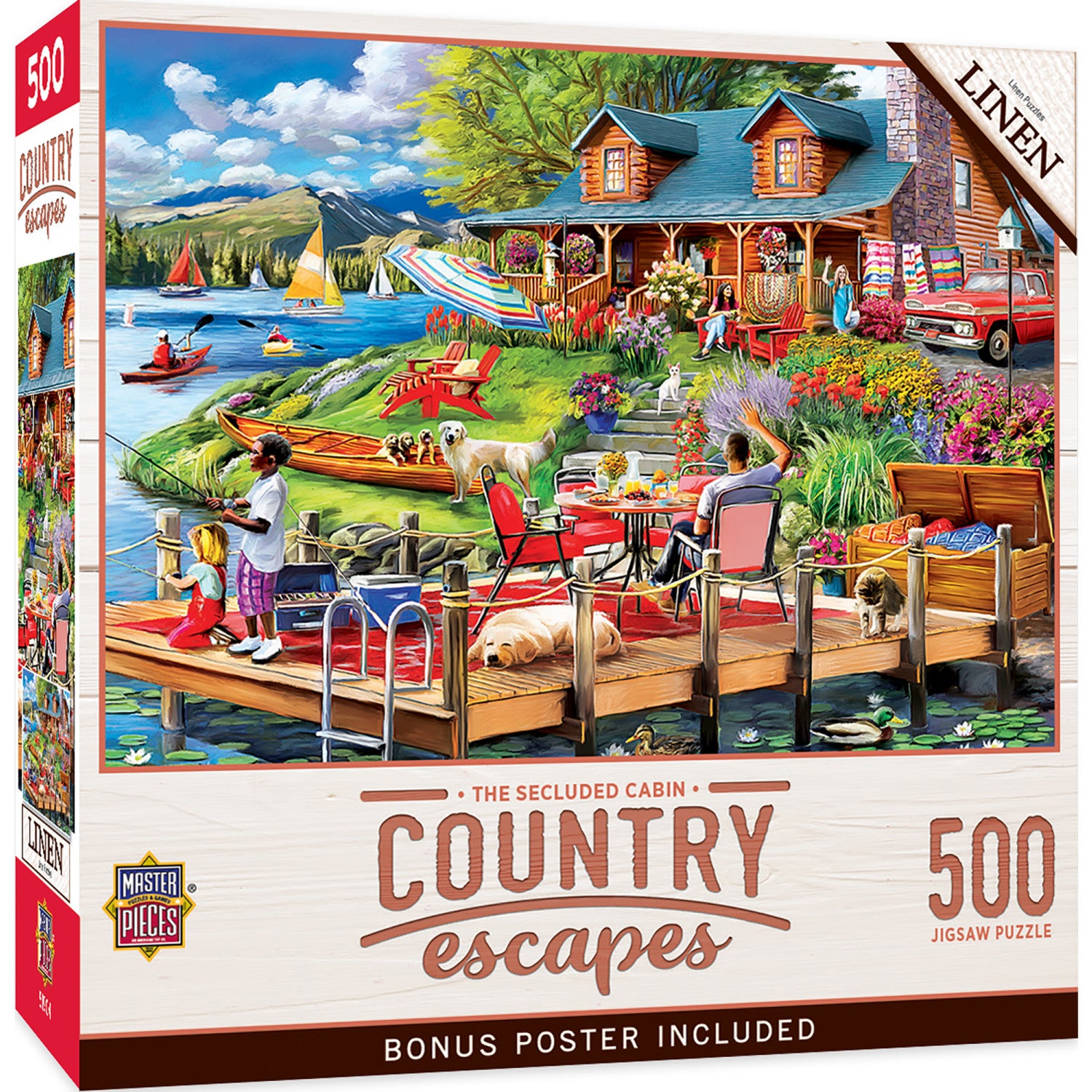 Country Escapes - The Secluded Cabin 500 Piece Jigsaw Puzzle