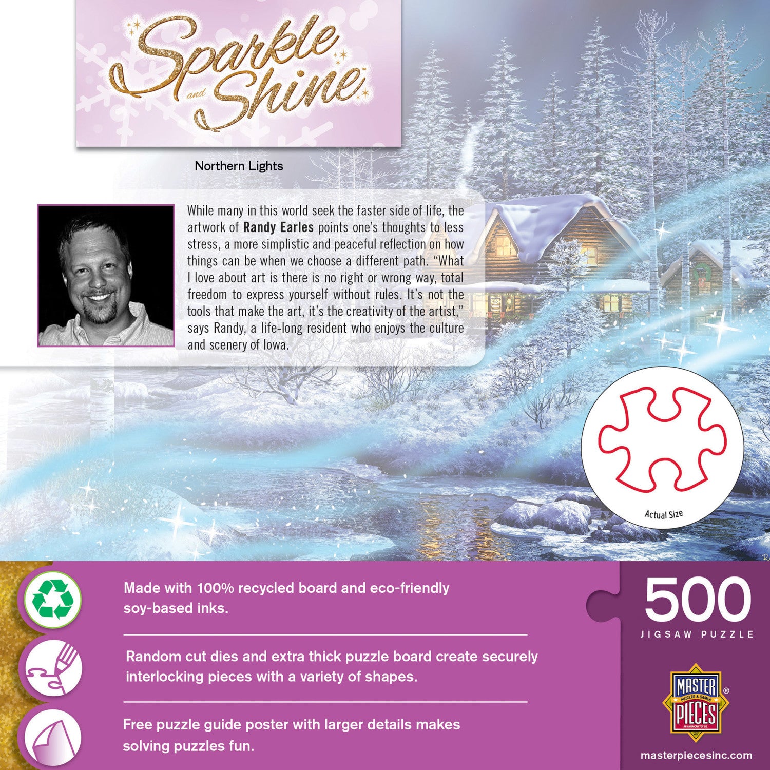 Sparkle & Shine - Northern Lights 500 Piece Glitter Puzzle