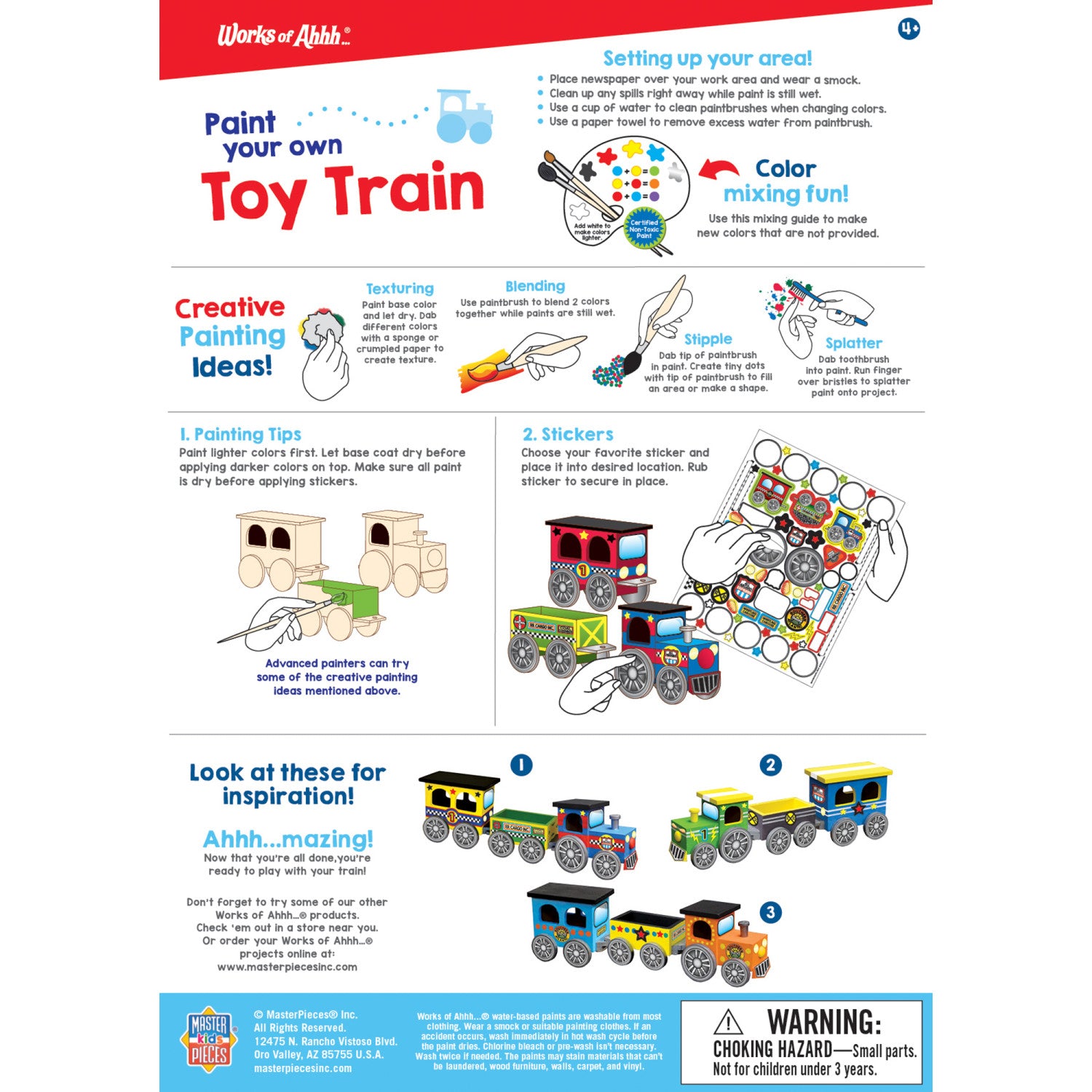 Toy Train Wood Paint Set