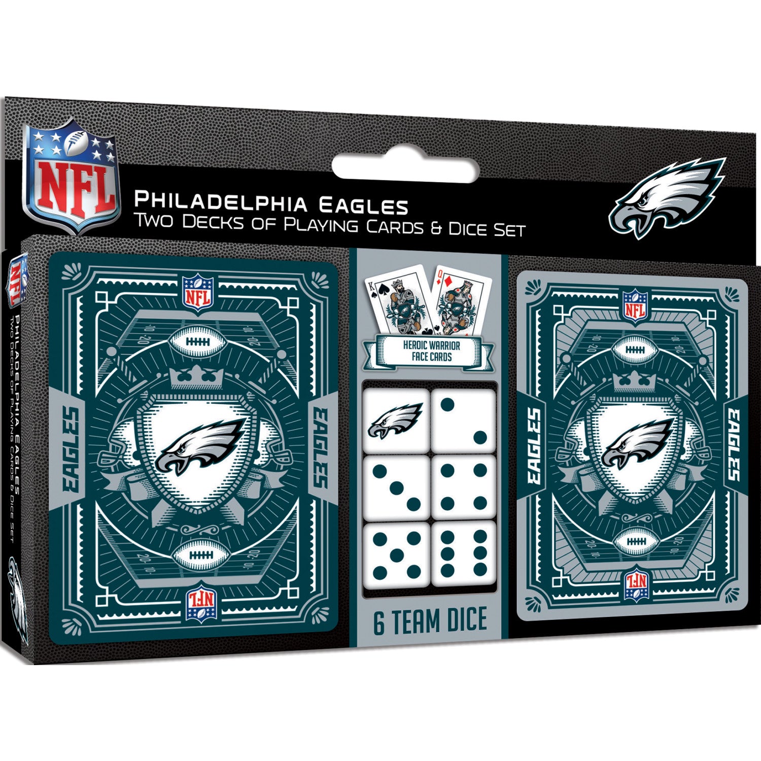 Philadelphia Eagles - 2-Pack Playing Cards & Dice Set
