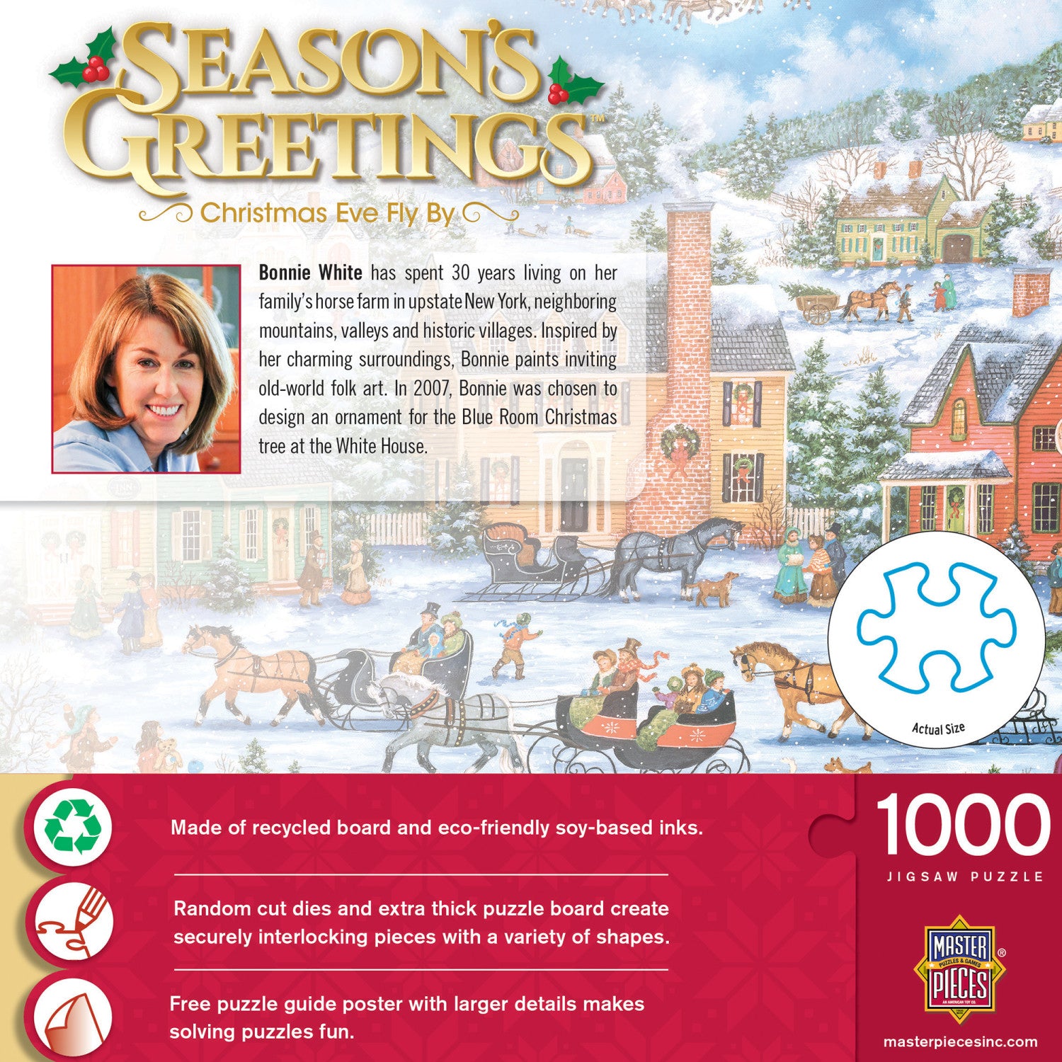 Season's Greetings - Christmas Eve Fly By 1000 Piece Puzzle