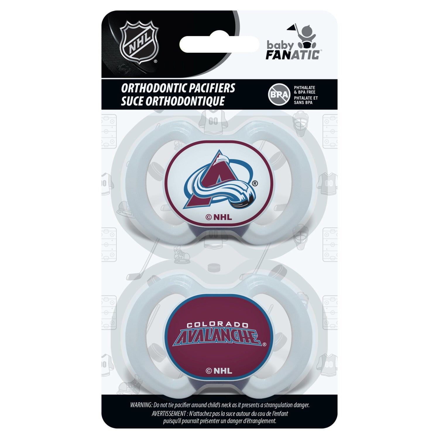 Colorado Avalanche NHL Pacifier 2-Pack