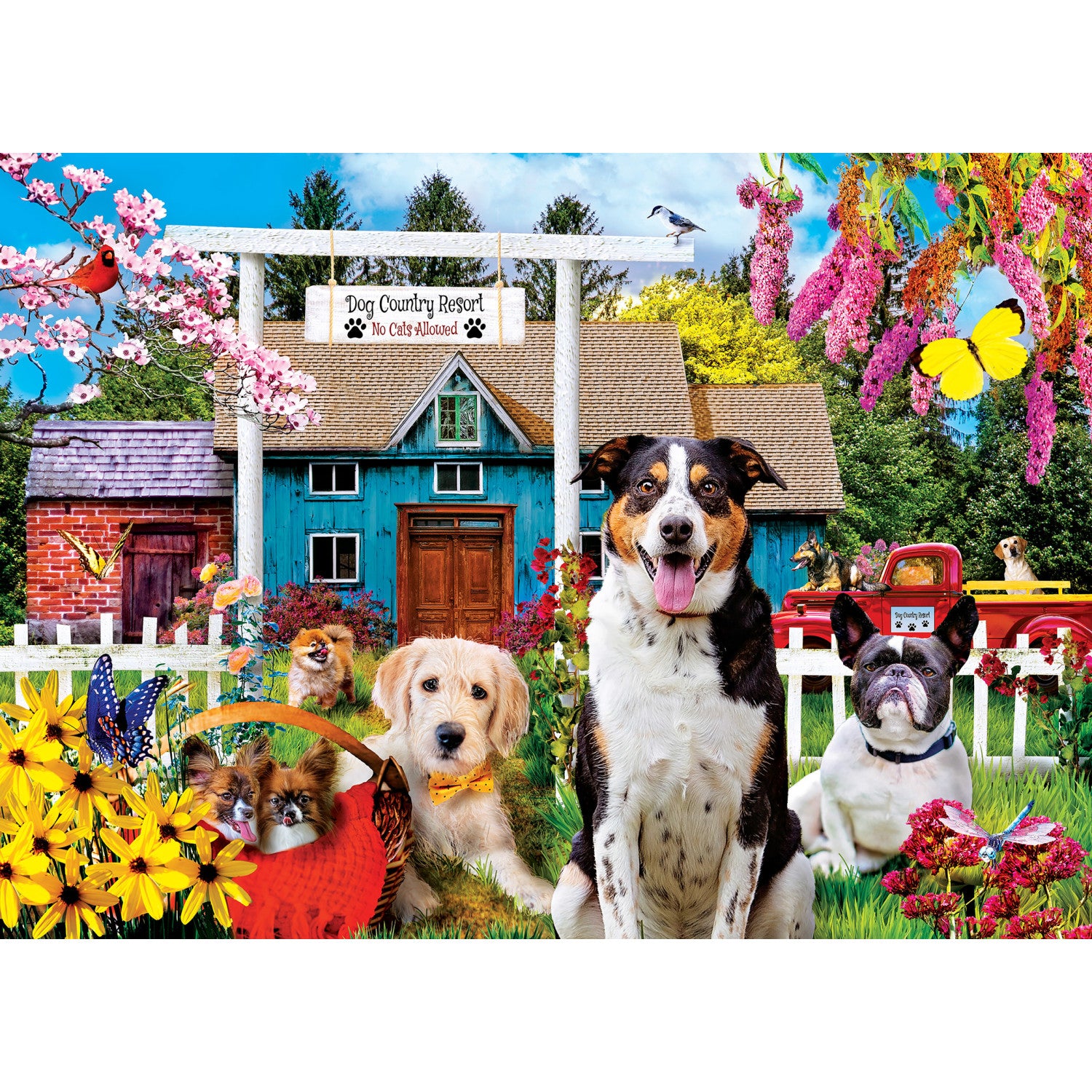 Wild & Whimsical - Dog's Country Resort 1000 Piece Puzzle