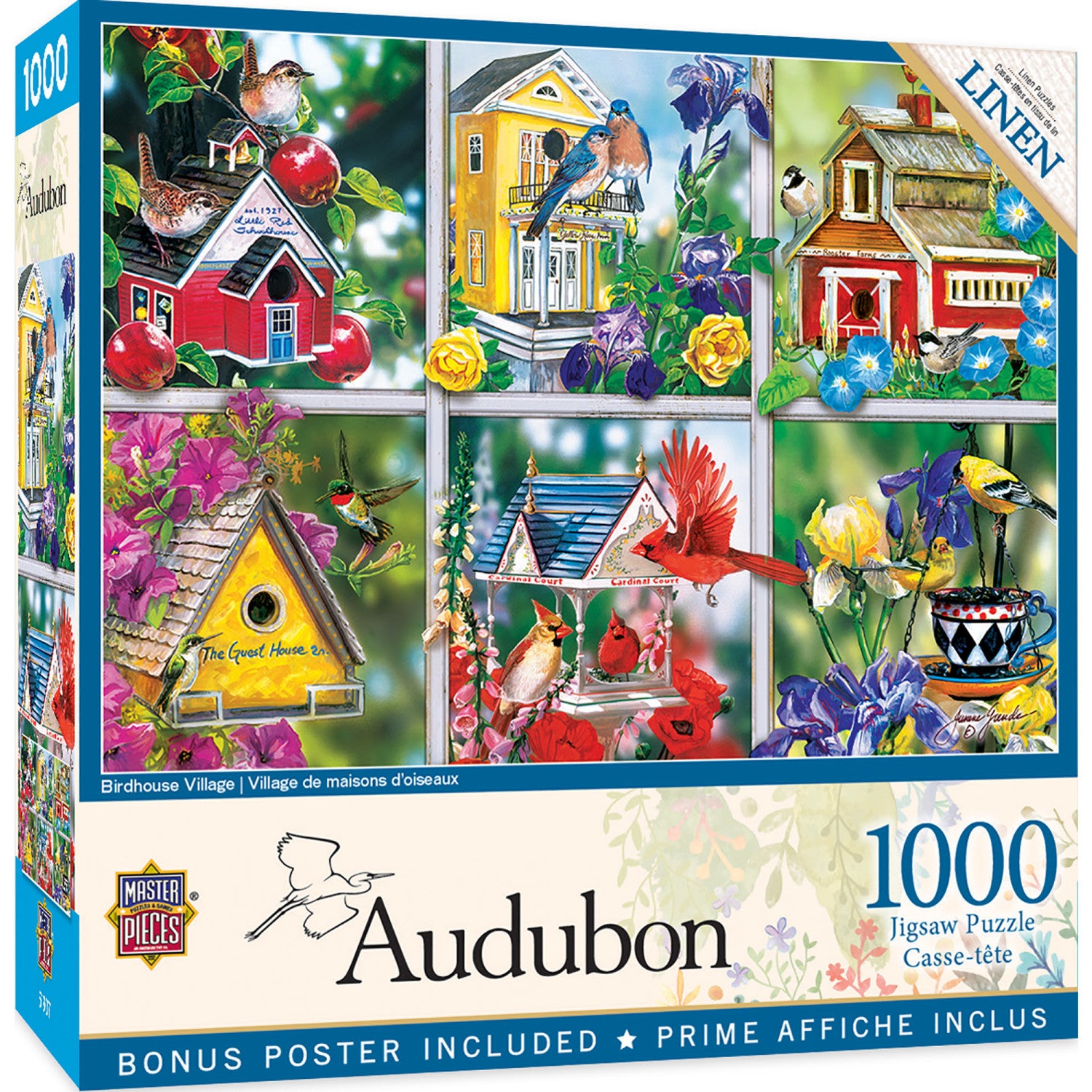 Audubon - Birdhouse Village 1000 Piece Jigsaw Puzzle
