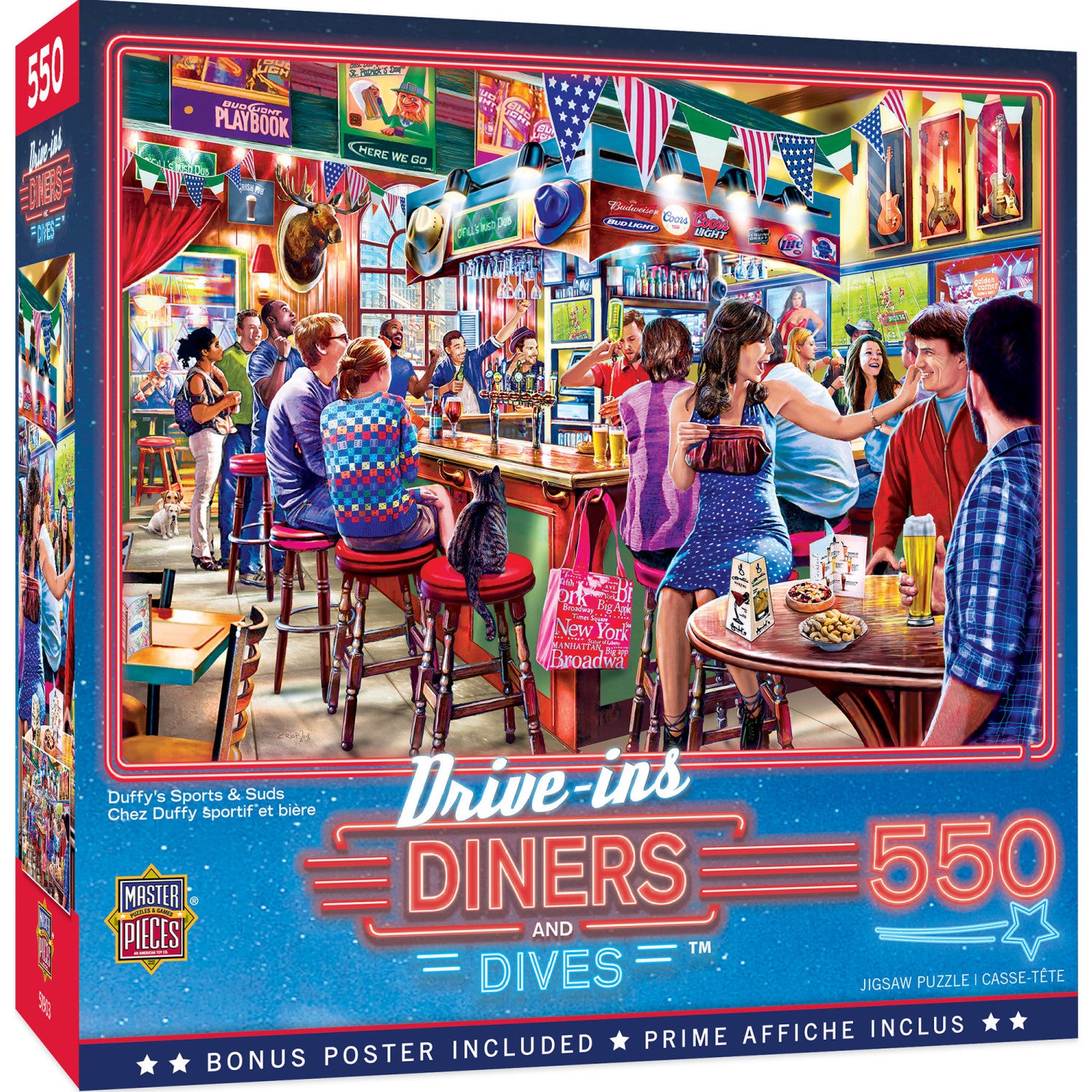 Drive-Ins, Diners & Dives - Duffy's Sports & Suds 550 Piece Puzzle
