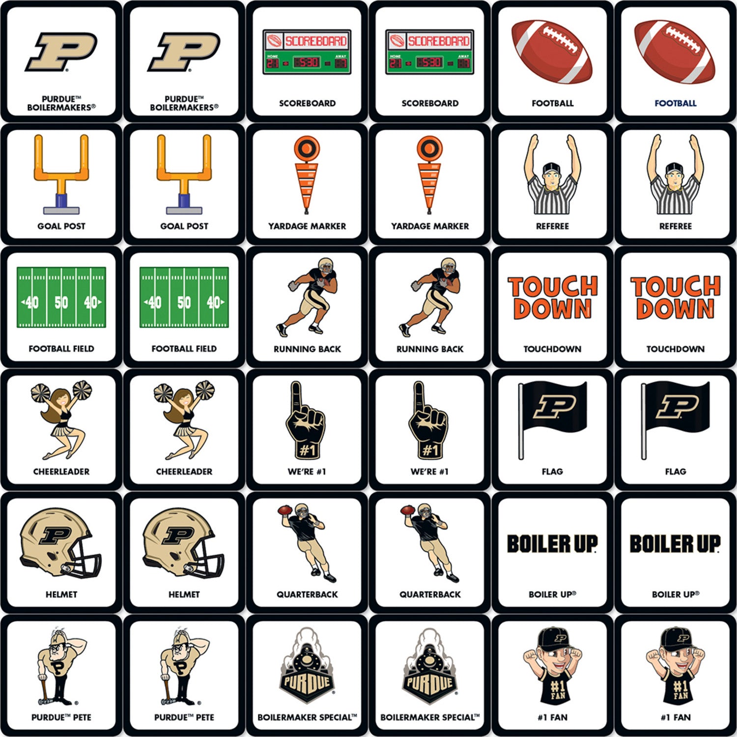 Purdue Boilermakers Matching Game