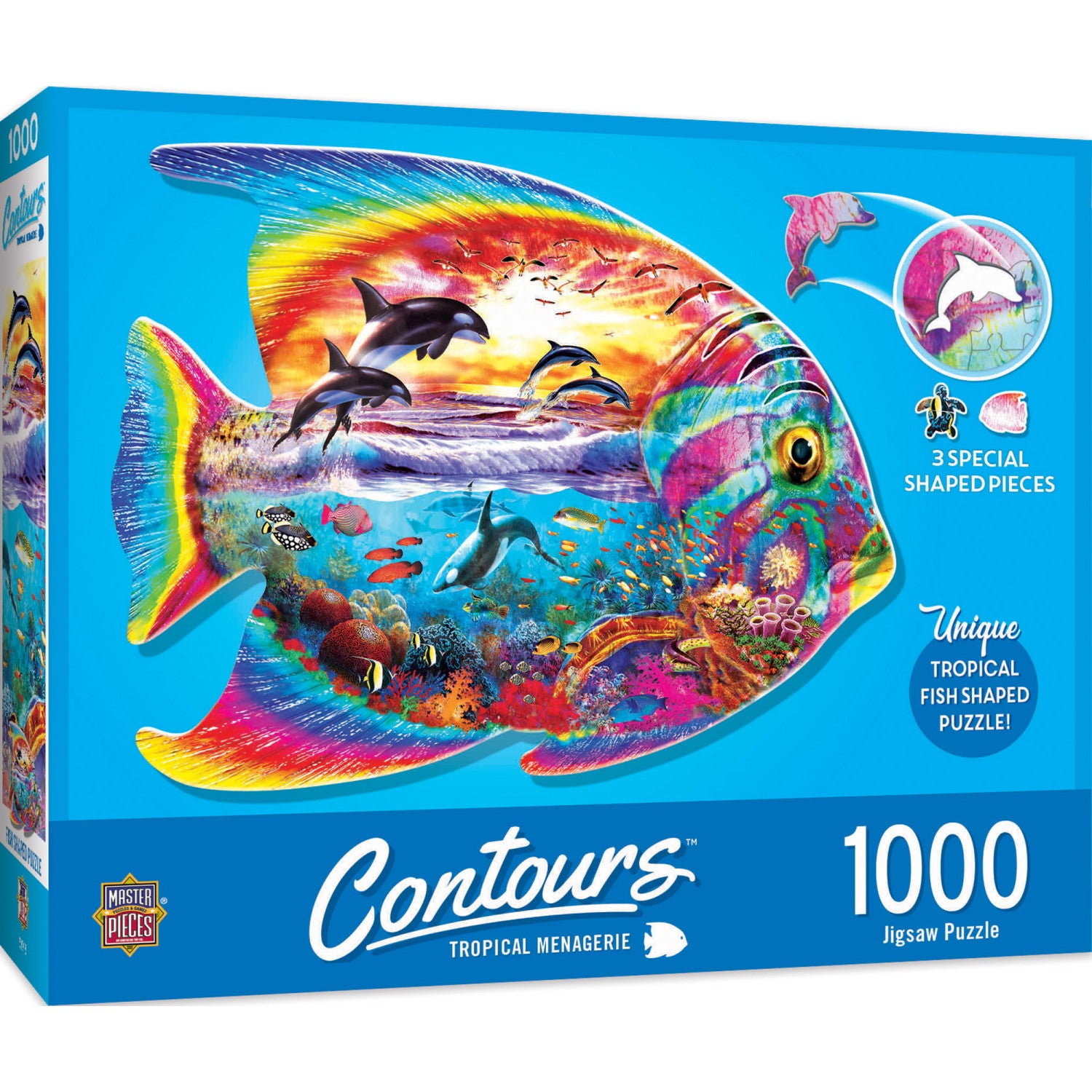 Contours - Tropical Menagerie 1000 Piece Shaped Puzzle