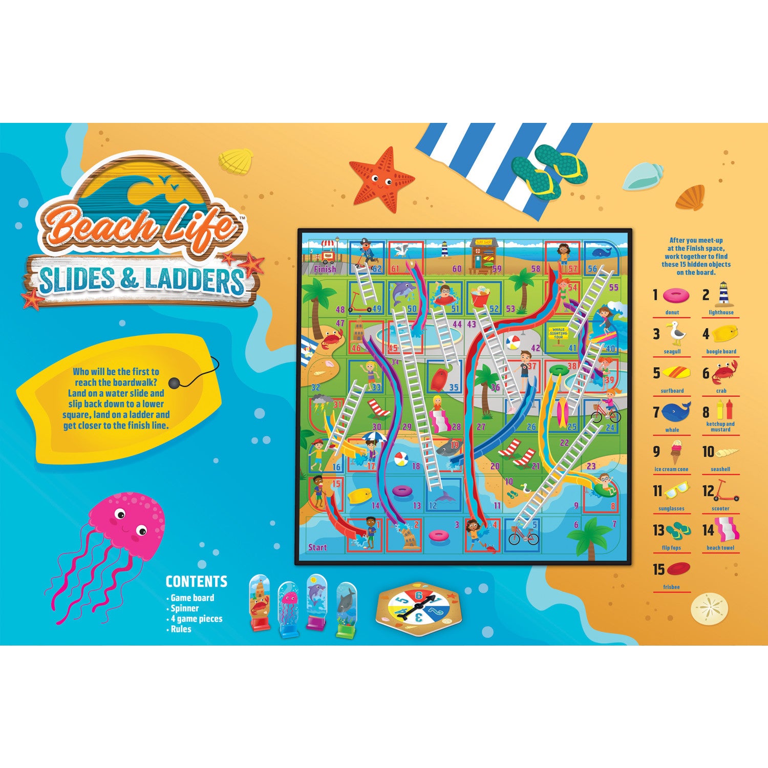 Beach Life - Slides & Ladders Board Game