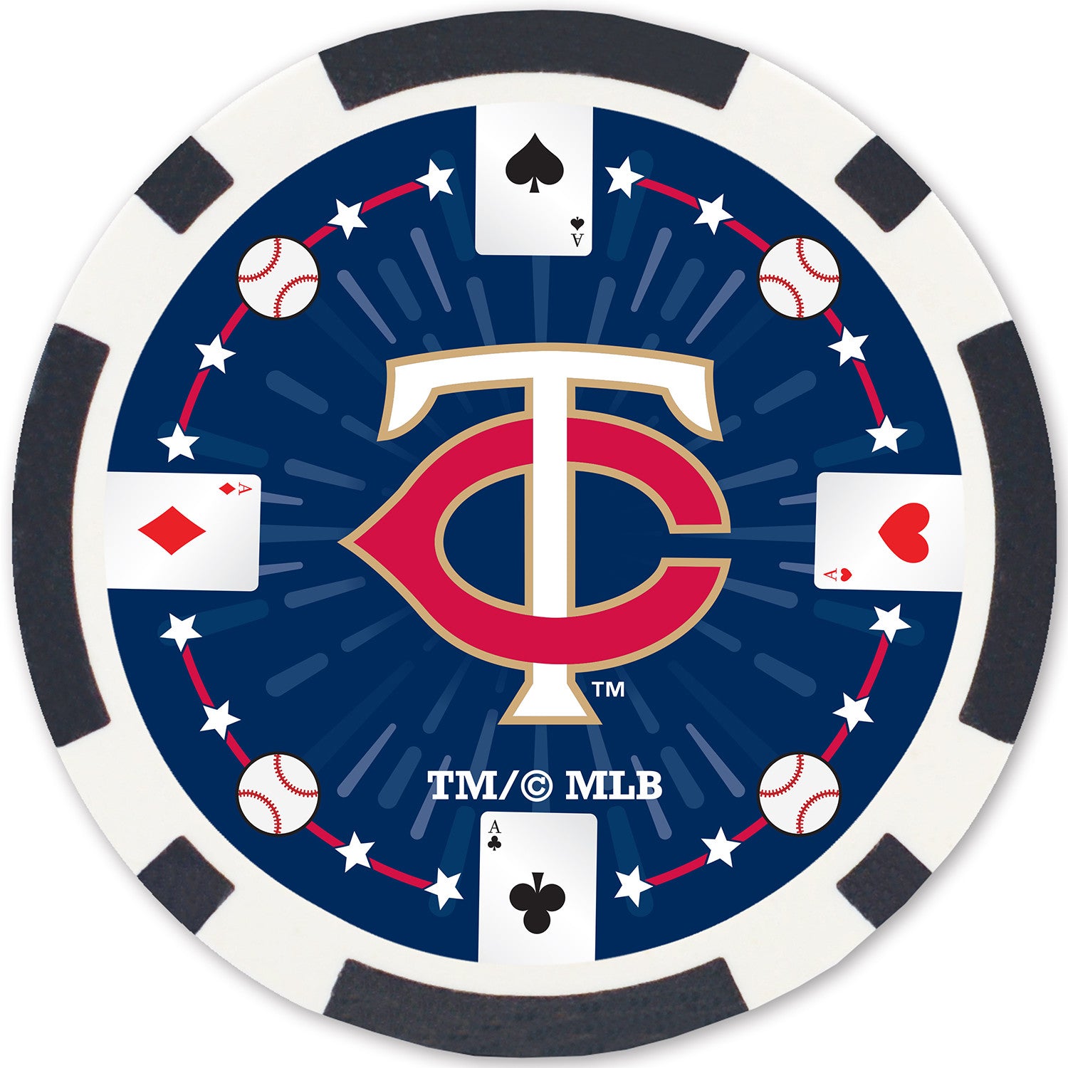 Minnesota Twins Casino Style 100 Piece Poker Set