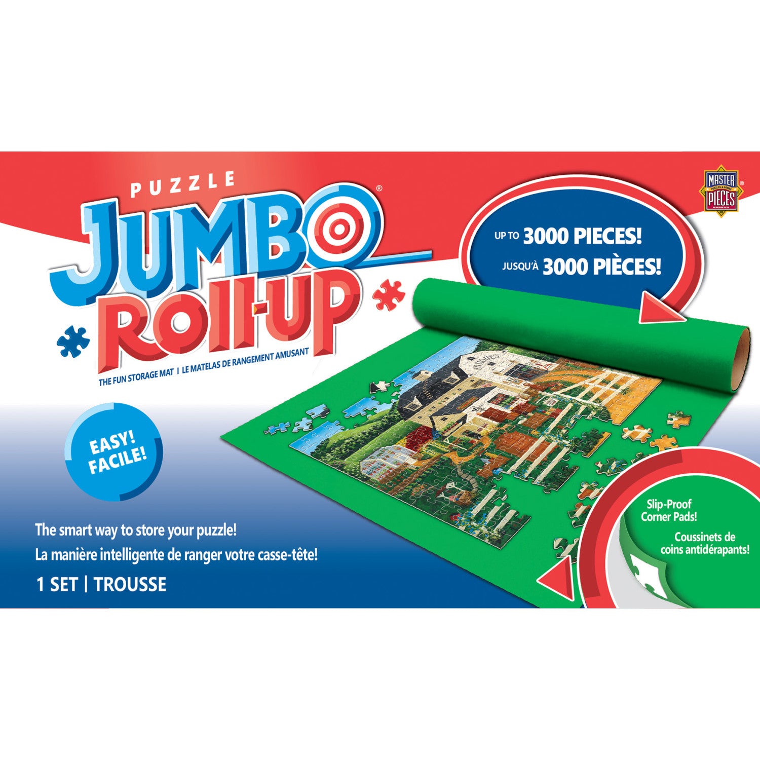 Puzzle Keeper Jumbo Roll Up Mat for 1500+ Piece Puzzles, 36”x48