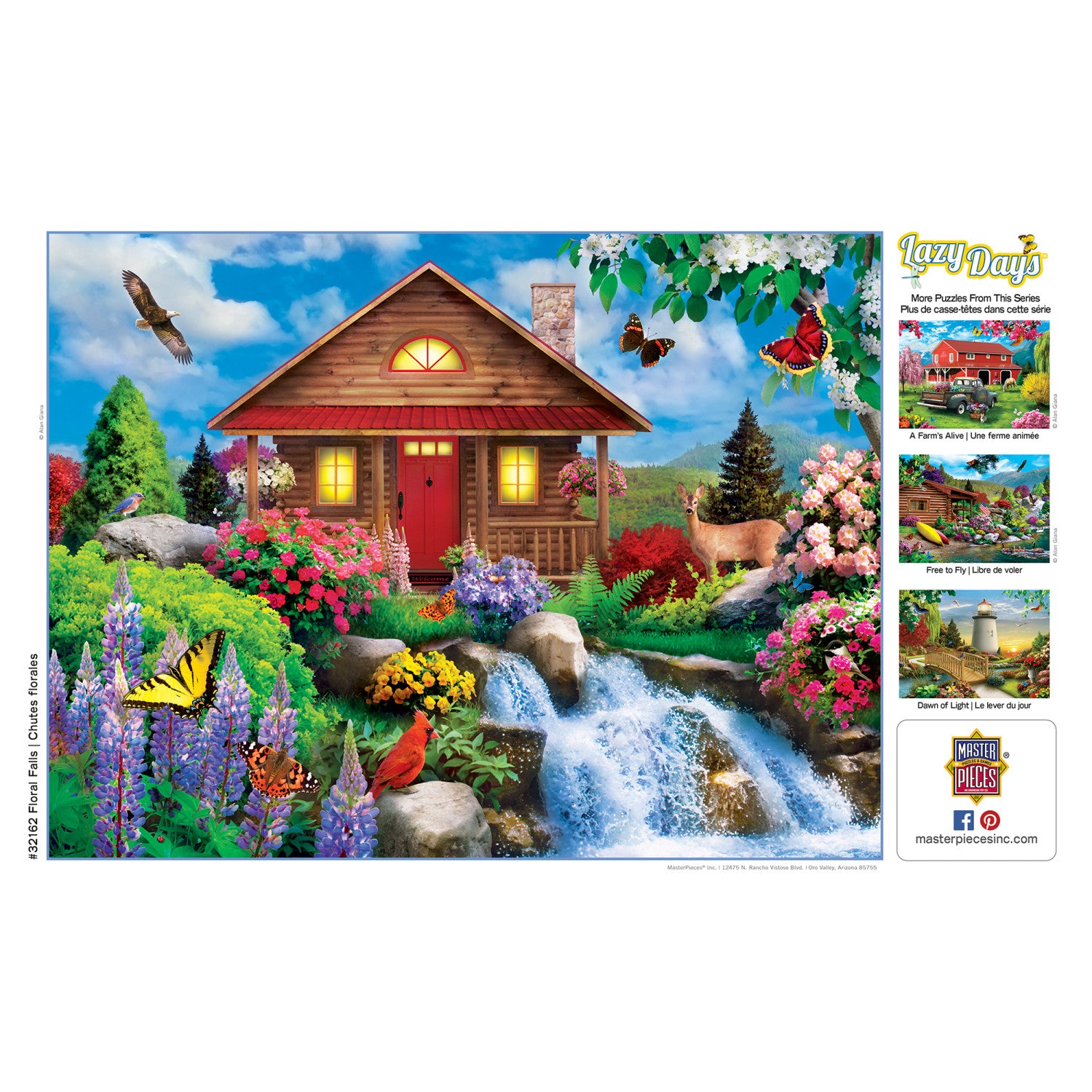 Lazy Days - Floral Falls 750 Piece Puzzle By Alan Giana