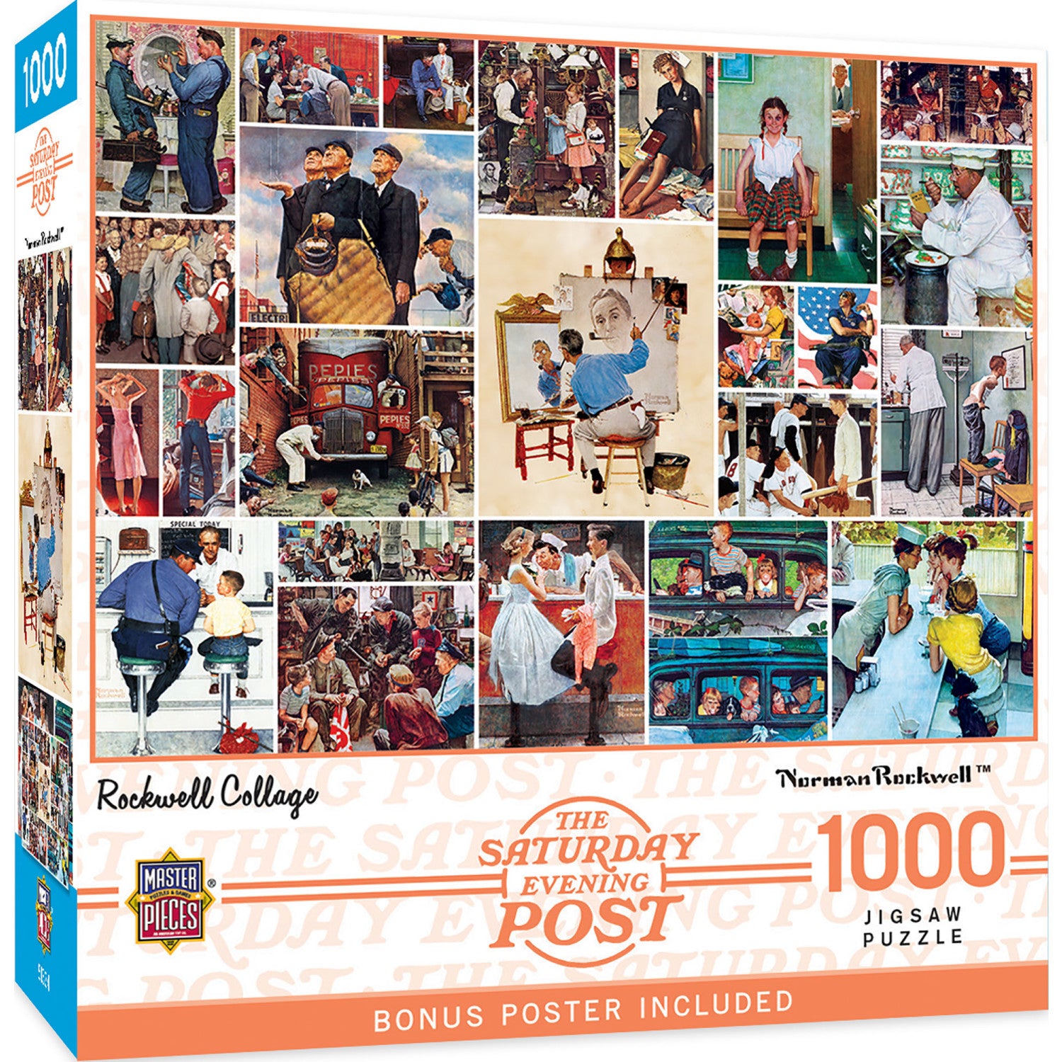 Saturday Evening Post - Rockwell Collage 1000 Piece Jigsaw Puzzle