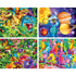 Glow in the Dark - Blue 4 Pack 100 Piece Puzzles