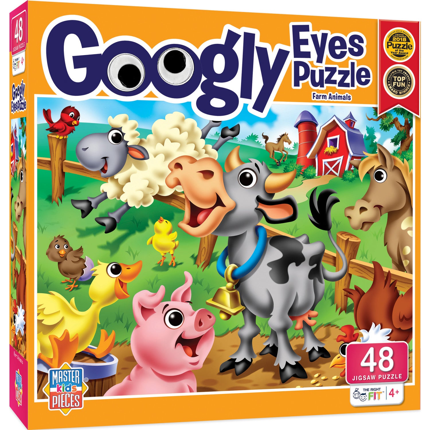 Googly Eyes - Farm Animals 48 Piece Jigsaw Puzzle