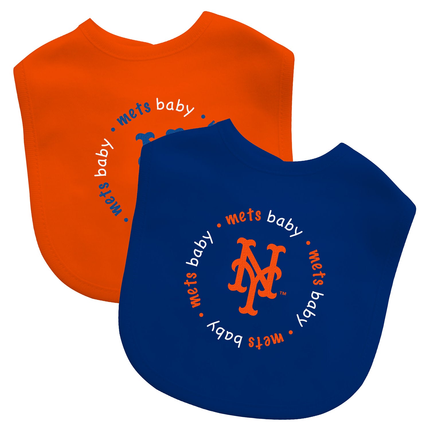New York Mets - Baby Bibs 2-Pack - Blue & Orange