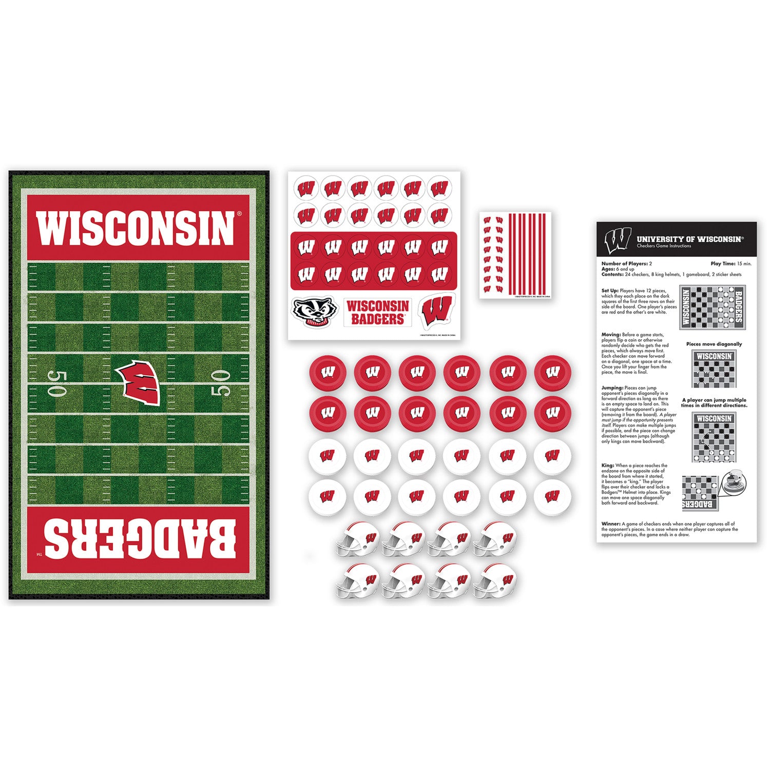 Wisconsin Badgers NCAA Checkers