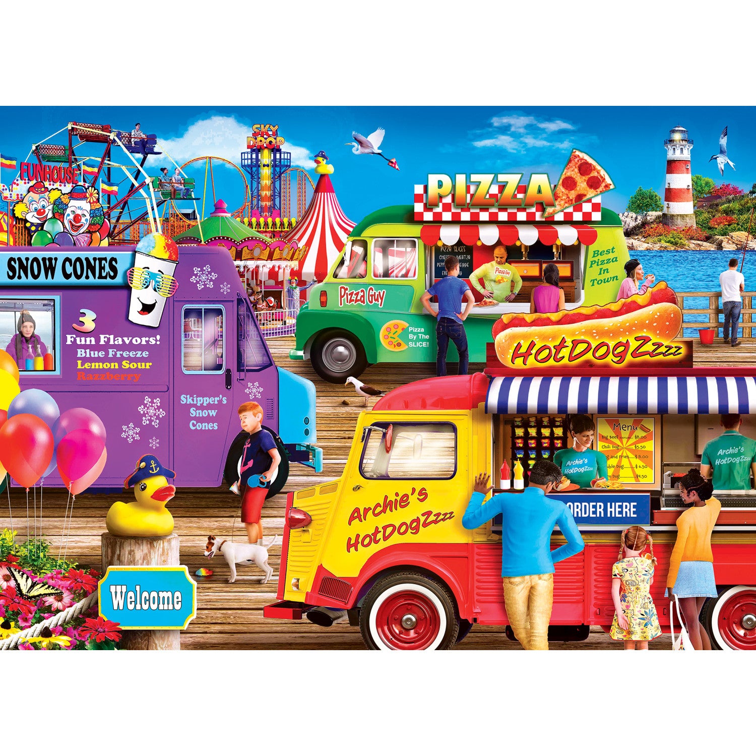 Food Truck Roundup - Carnival Treats 1000 Piece Puzzle