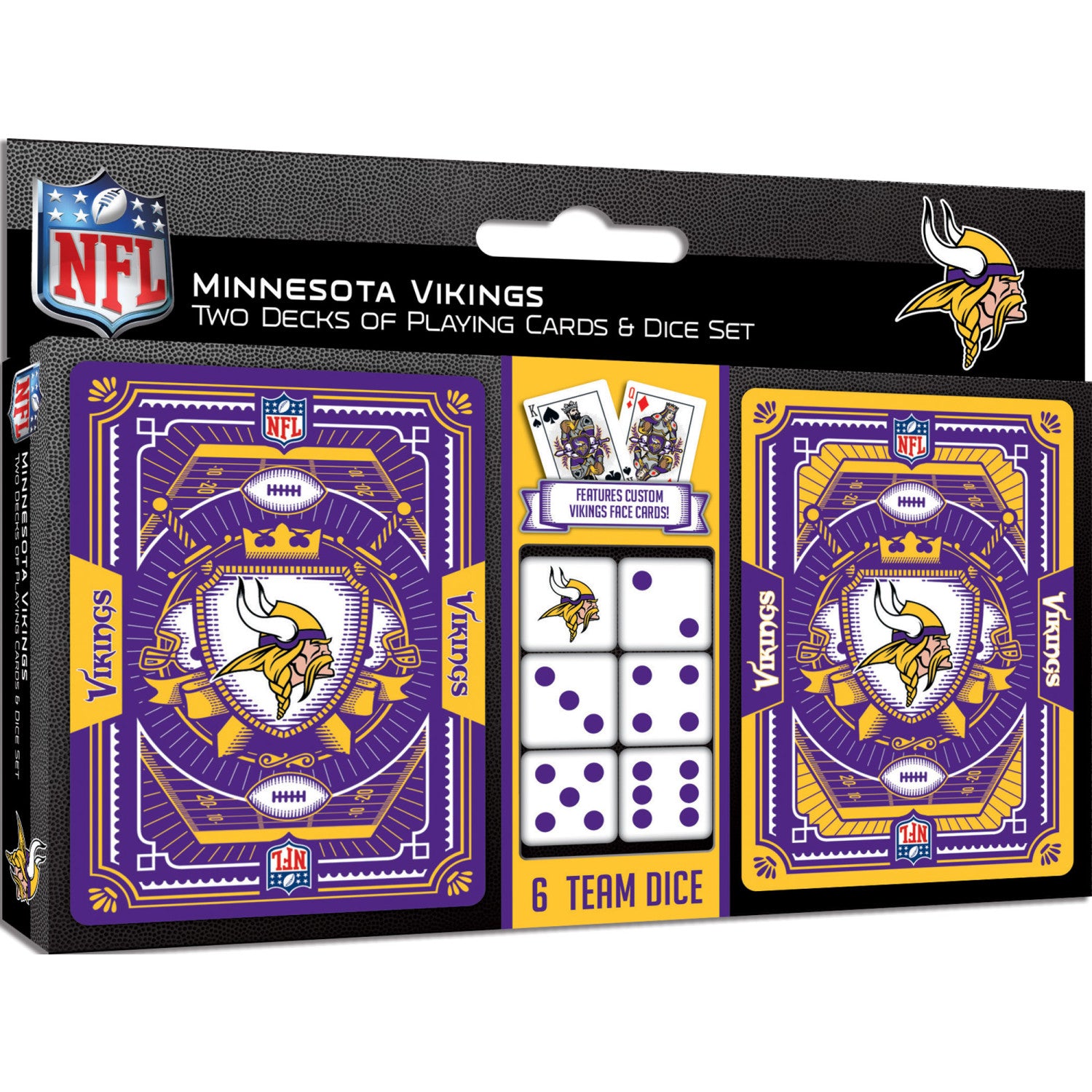 Minnesota Vikings - 2-Pack Playing Cards & Dice Set